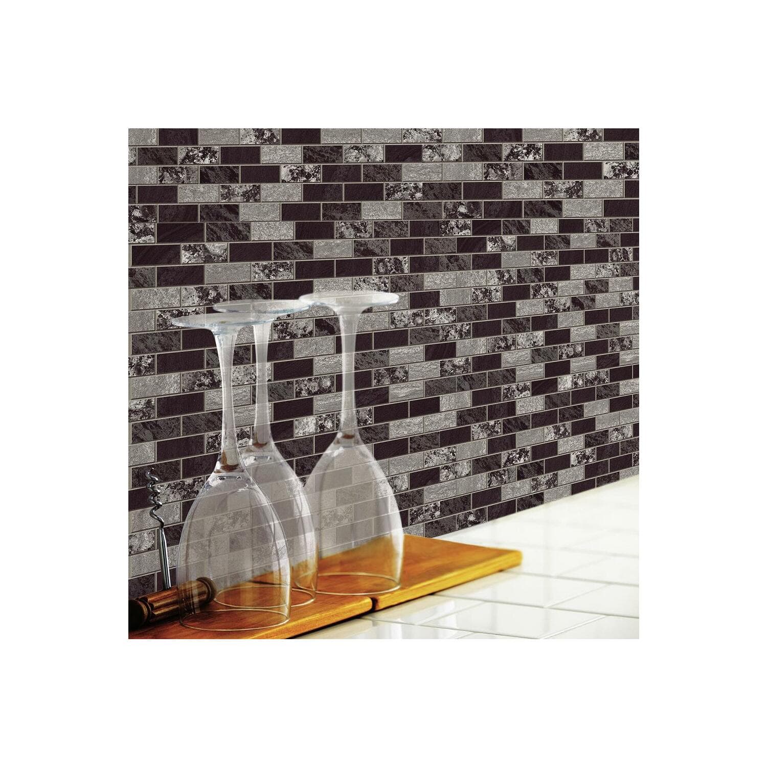RoomMates Traditional Marble Backsplash StickTiles