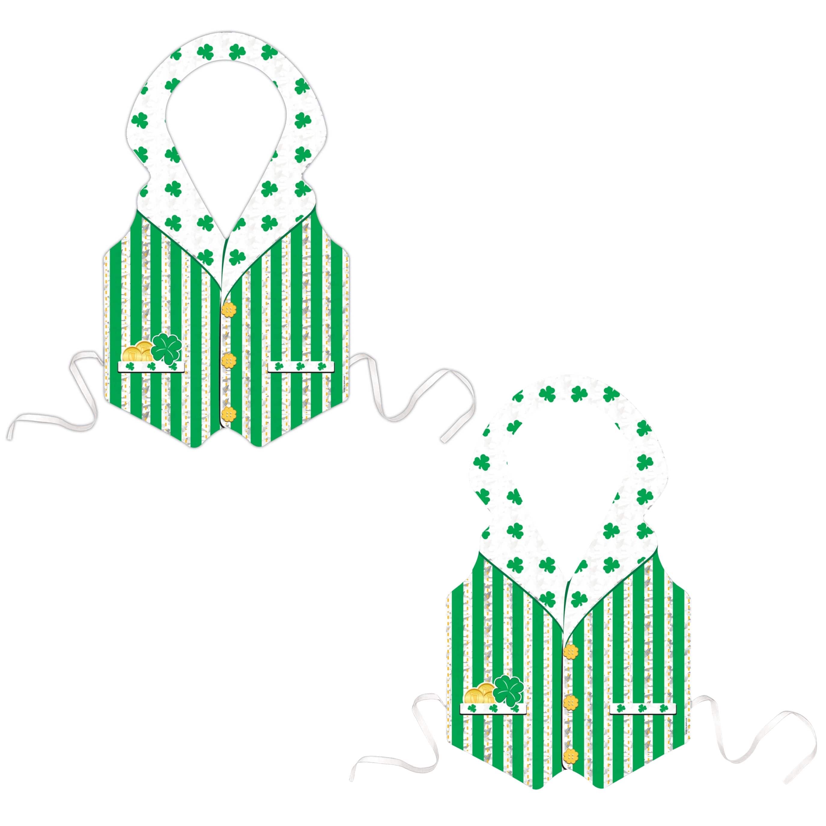 Beistle Prismatic St. Patrick's Day Vests, 2ct.