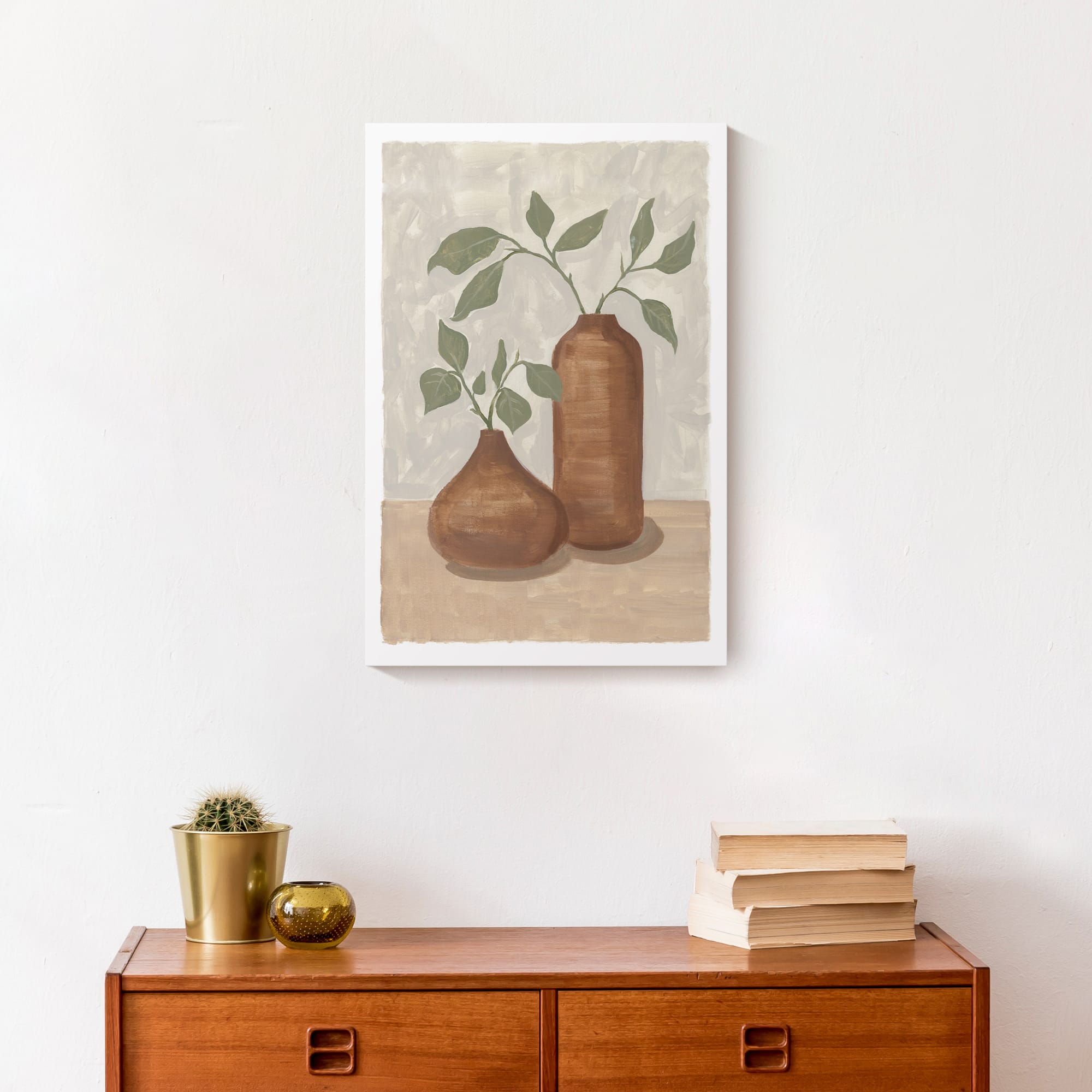 Neutral Still Life Canvas Wall Art
