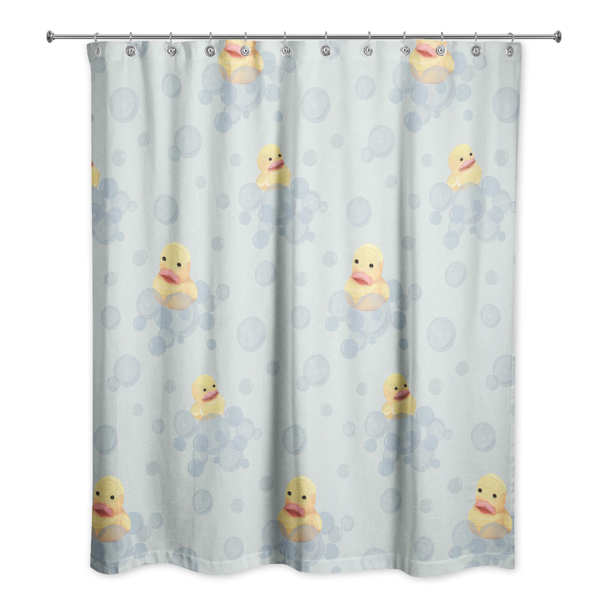 74" Rubber Duckies Shower Curtain