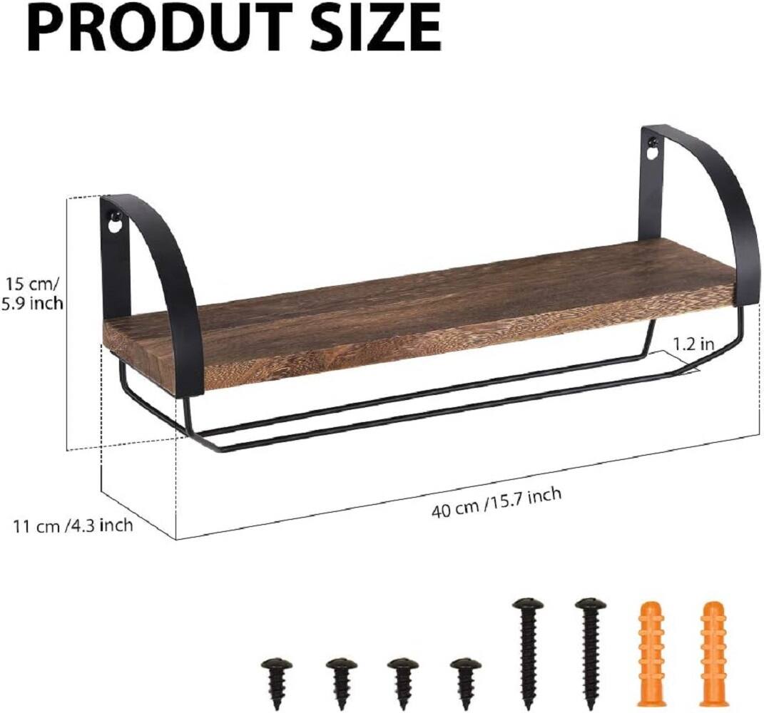 Wall Mounted Wood Wine Rack