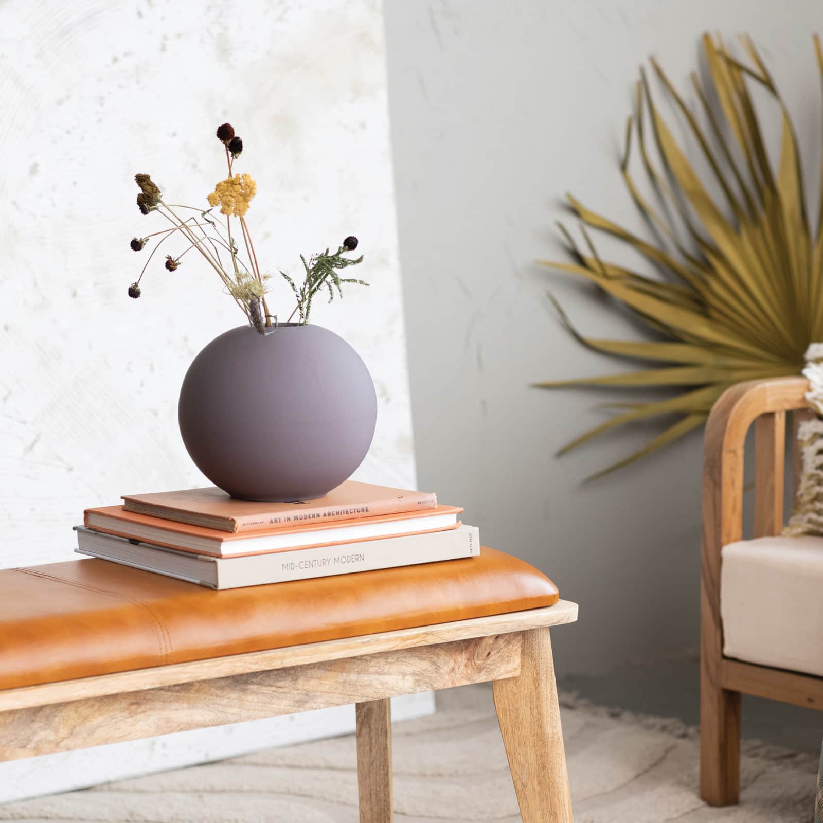 Hello Honey® 8.5" Matte Plum Latex Glaze Stoneware Vase