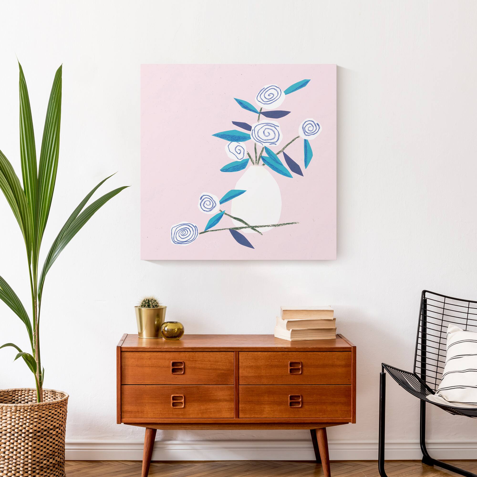 Paper Flowers 24" x 24" Canvas Wall Art