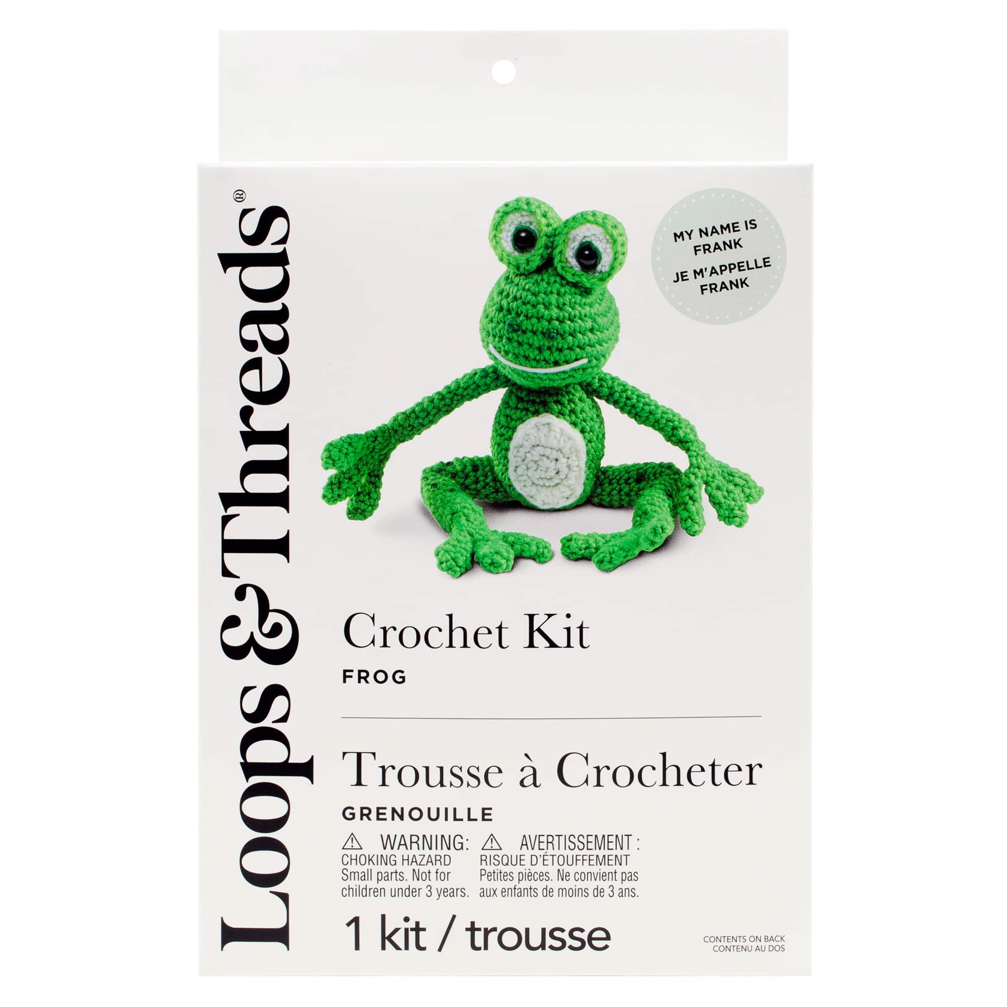 6 Pack: Intermediate Frog Amigurumi Crochet Kit by Loops & Threads®