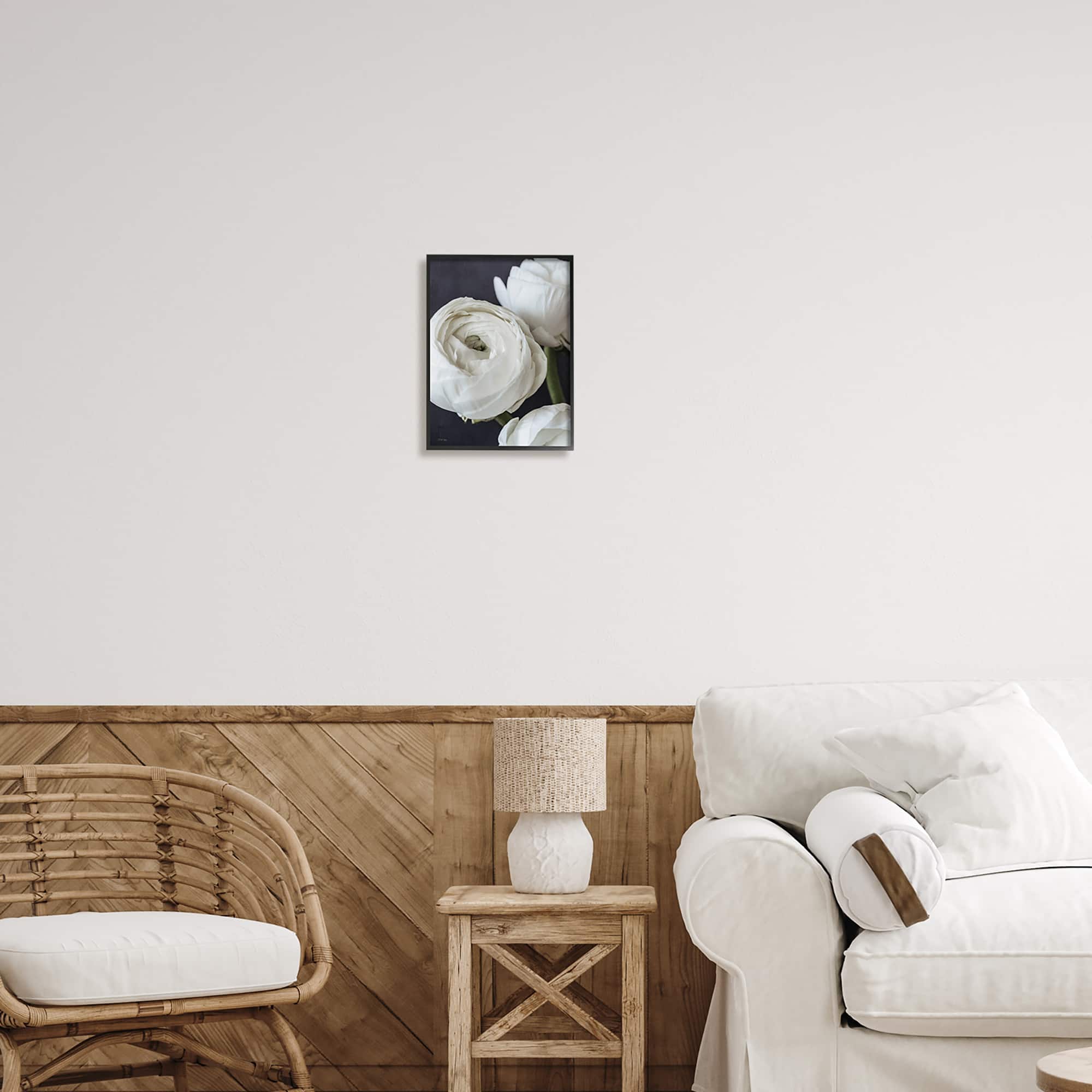 Stupell Industries Budding Ranunculus Flower Blooming Framed Giclee Art