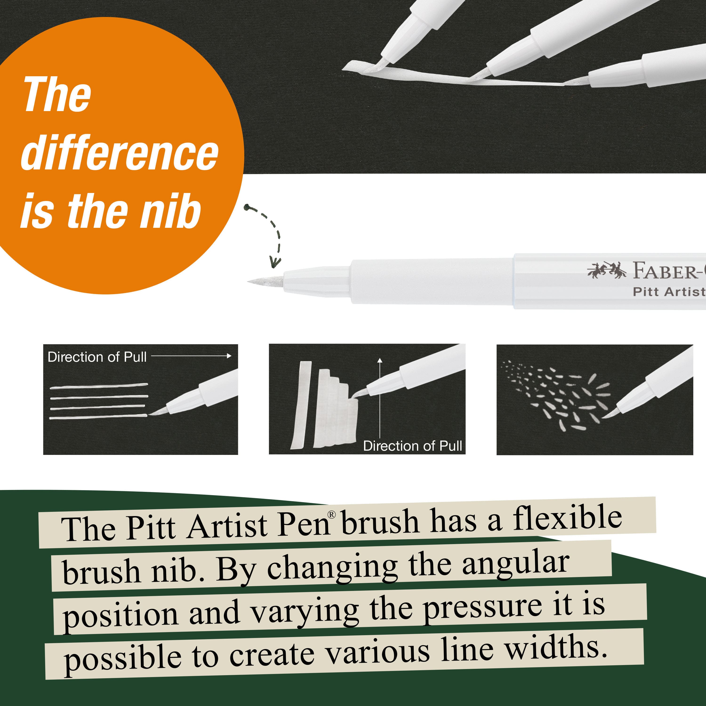 10 Pack: Faber-Castell® PITT® White Brush Artist Pen