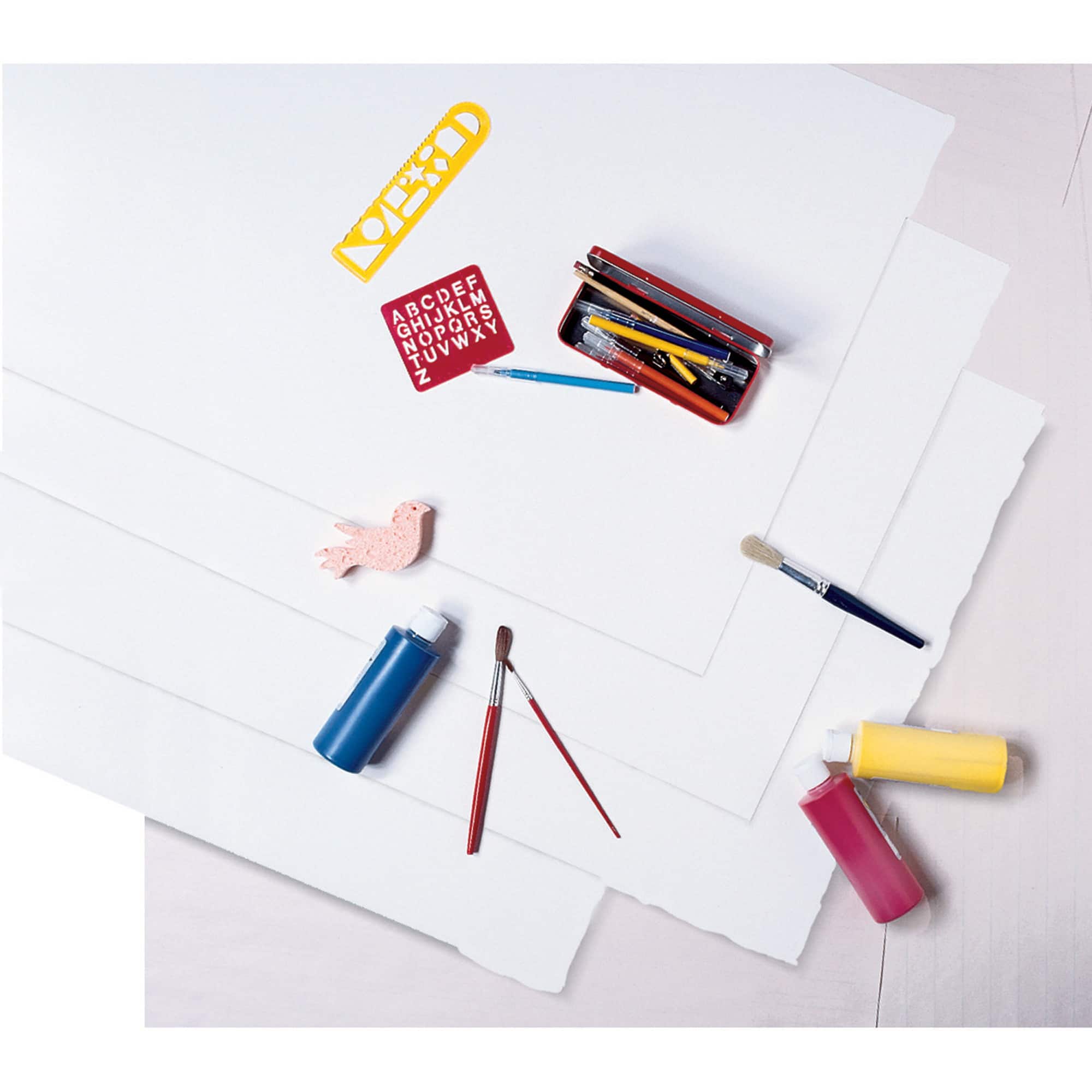 Pacon® 22" x 28" Pearl White Railroad Poster Board, 100 Count