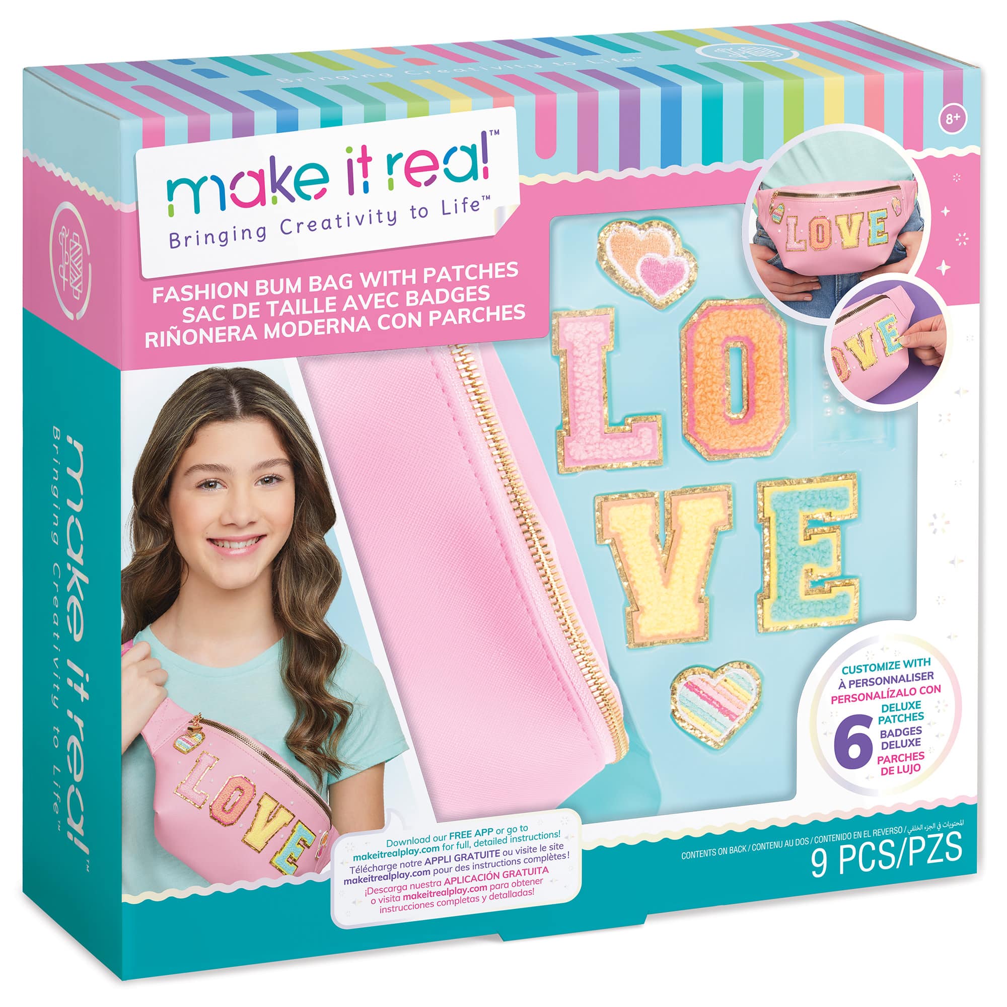 Make It Real™ Fashion Bum Bag with Patches Kit