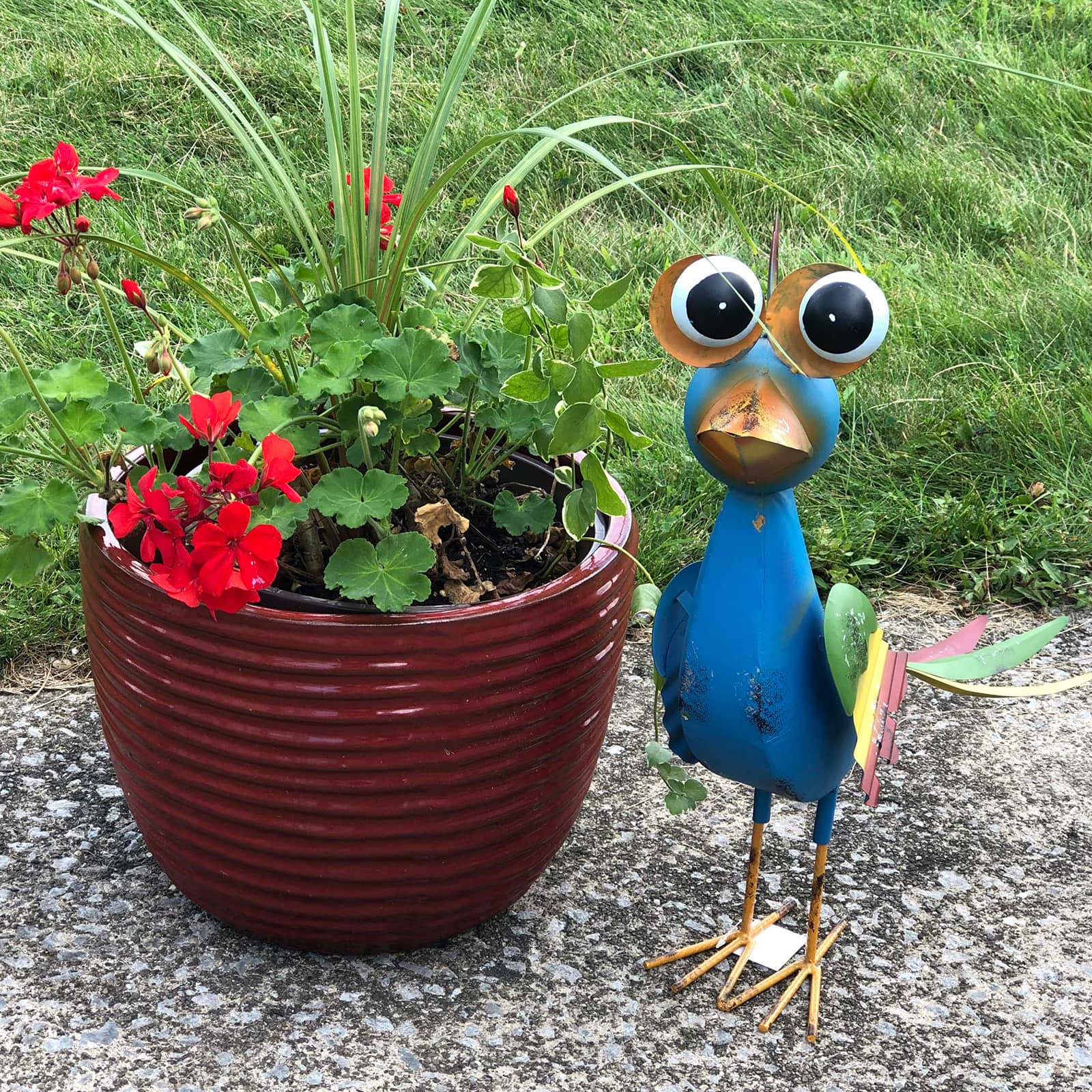 Santa's Workshop 18" Blue Iron Jungle Bird