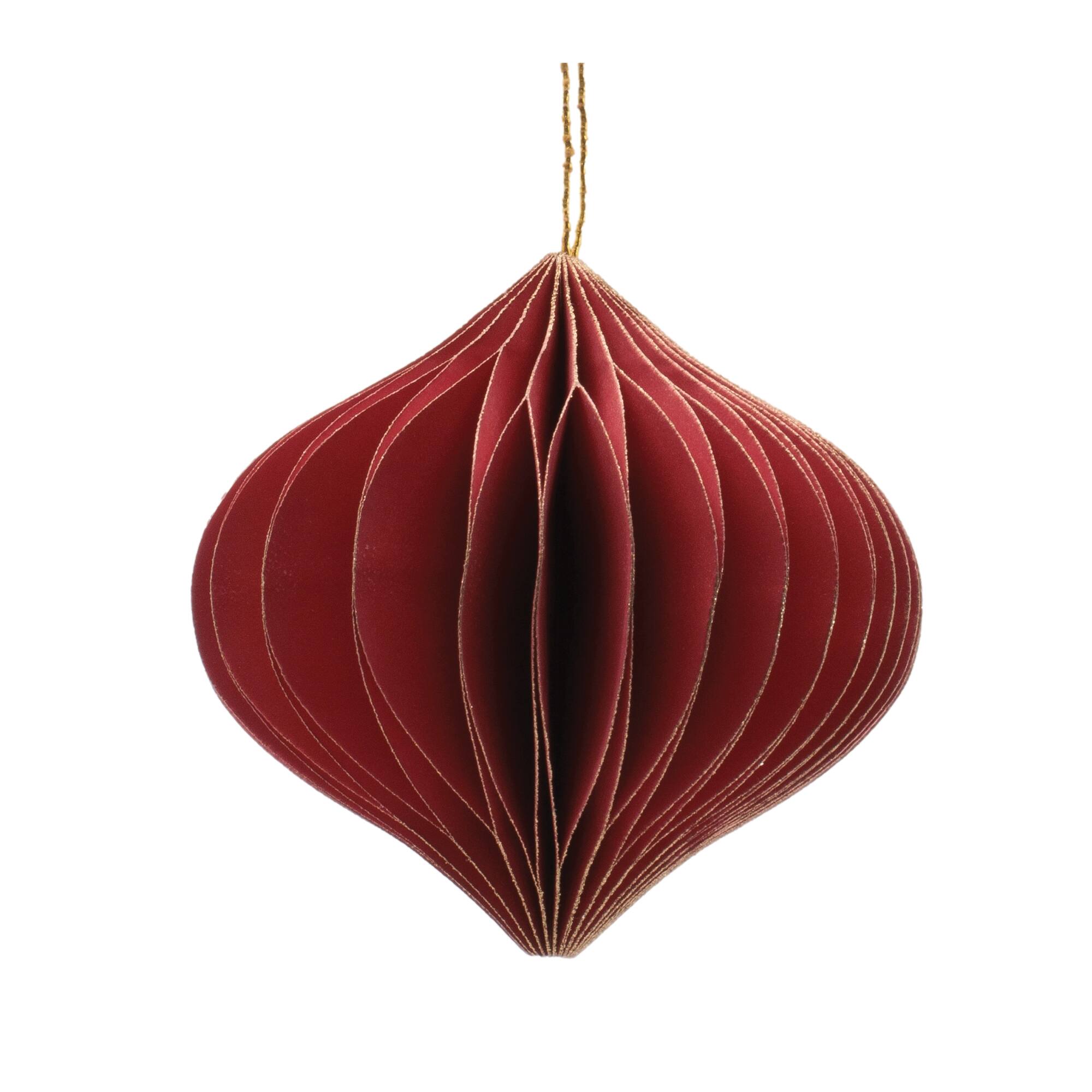 Melrose Red Round & Onion Paper Ornaments Set