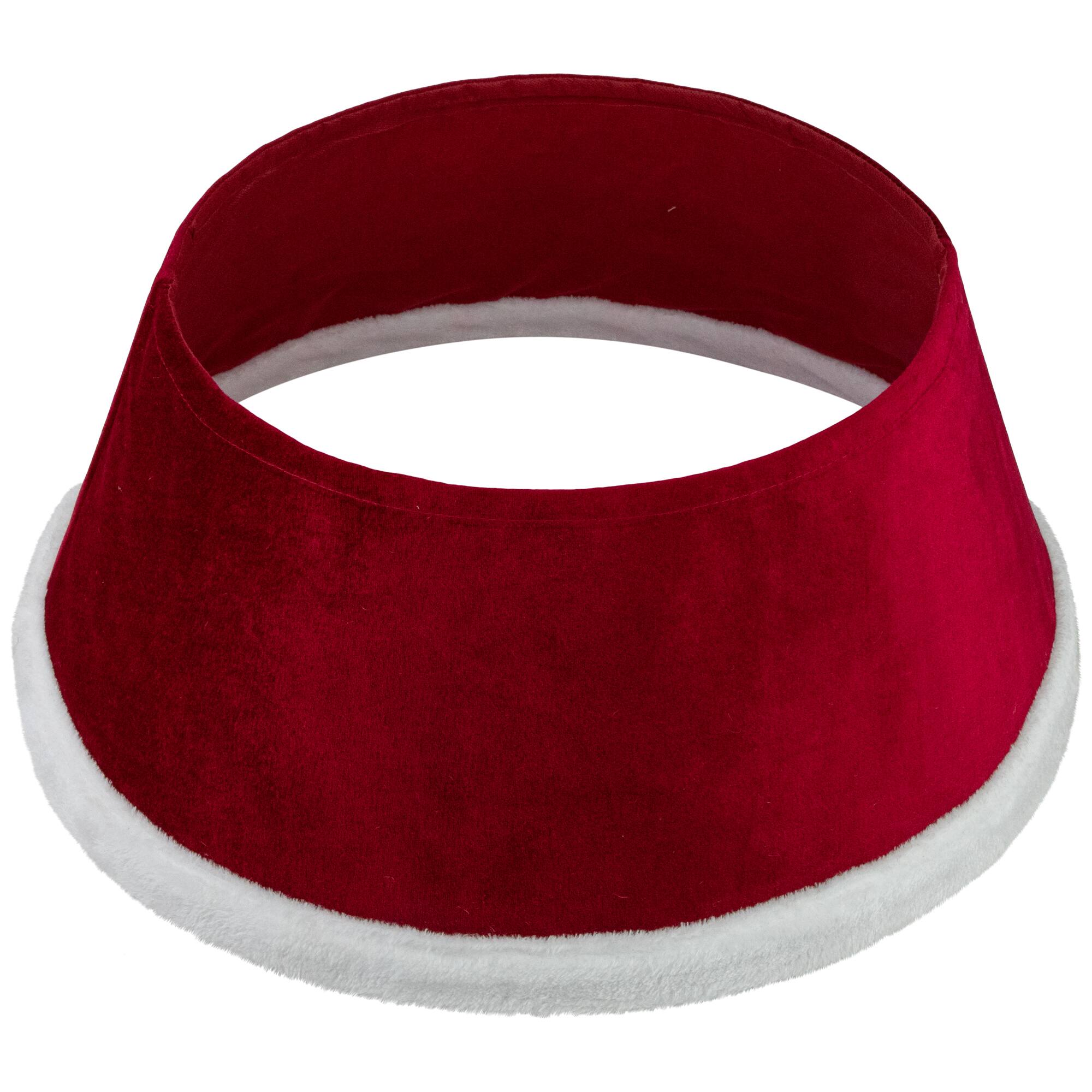 25" Red Santa Suit Round Christmas Tree Collar