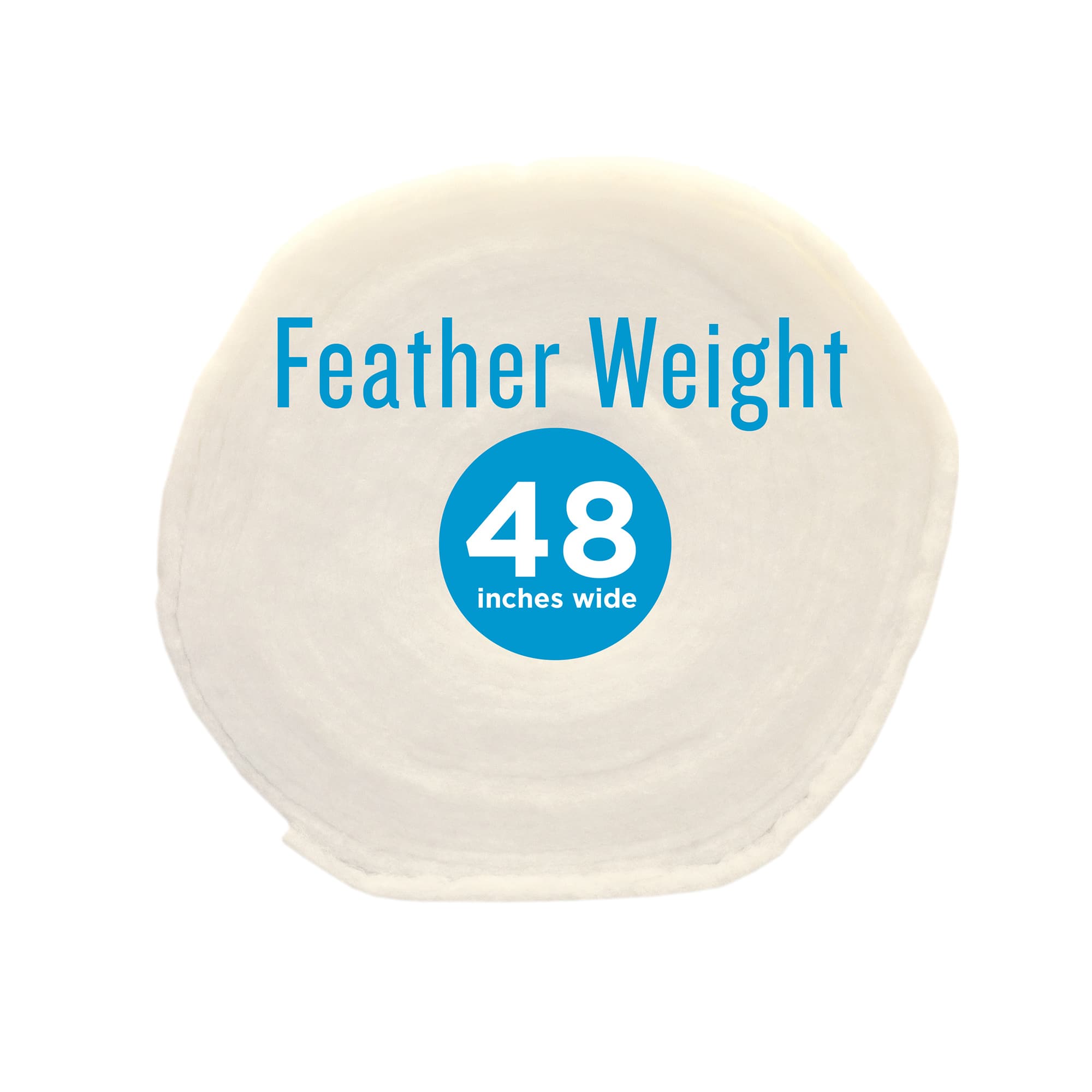 RSF-48-60YR-1 Feather Weight Batting 100 Percent Polyester Bonded Roll - White - 48 in. x 60 Yard Roll