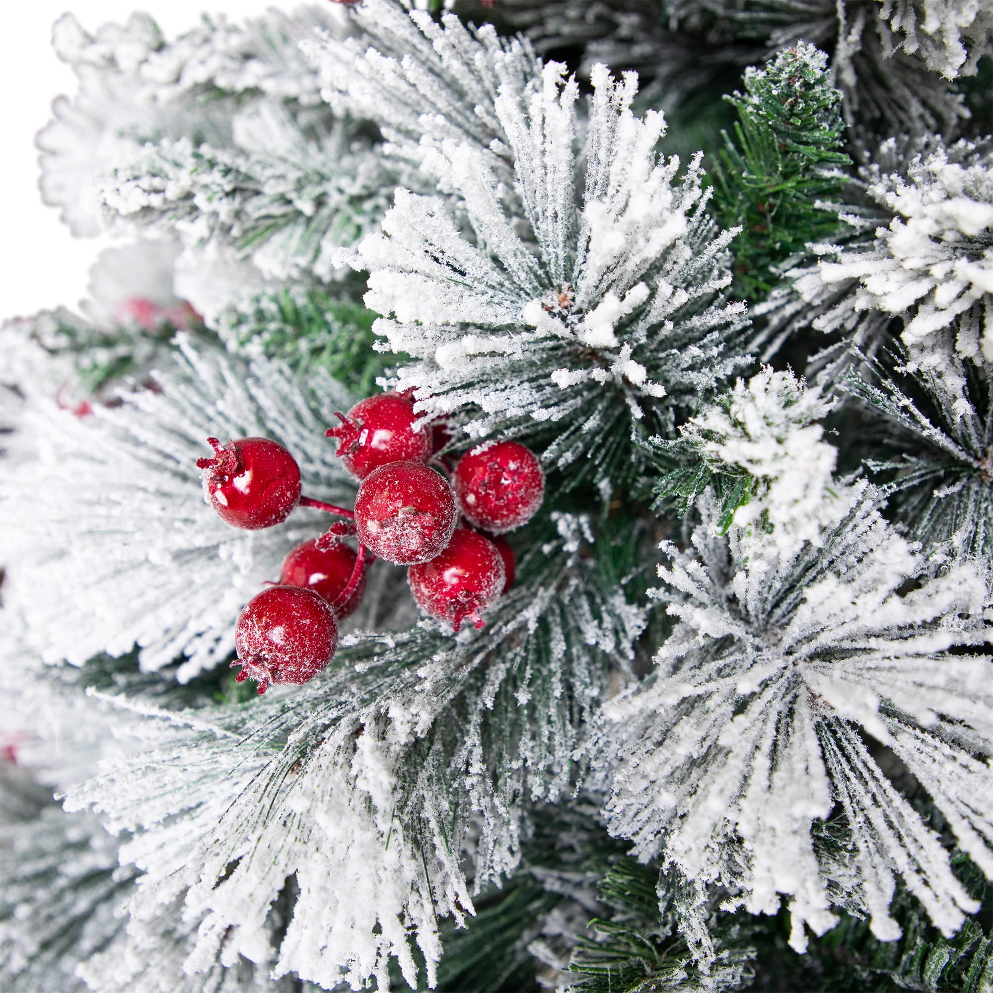 6.5ft. Unlit Full Flocked Fairfield Fir Artificial Christmas Tree