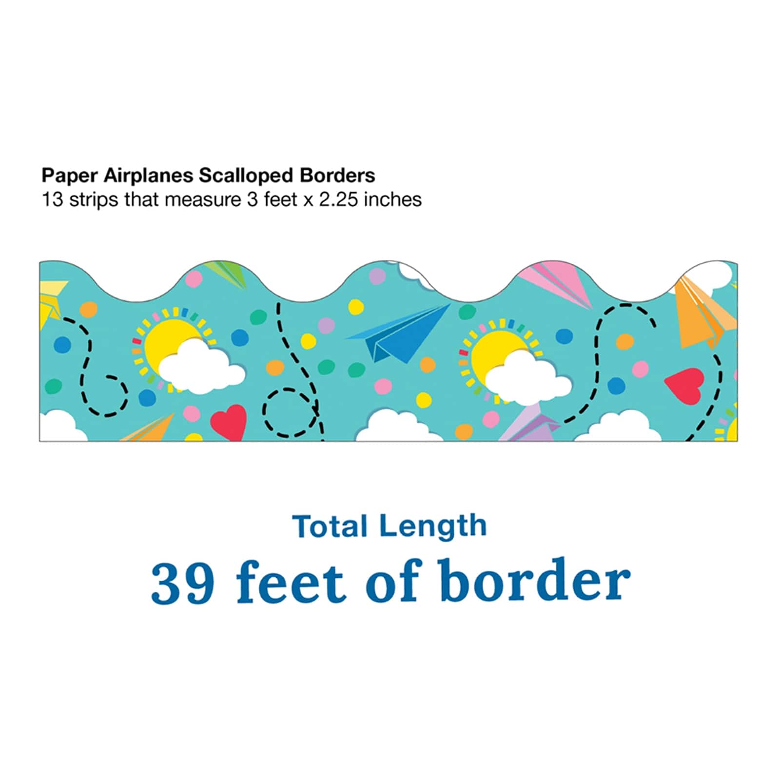 Carson Dellosa® Paper Airplanes Scalloped Border, 234ft.