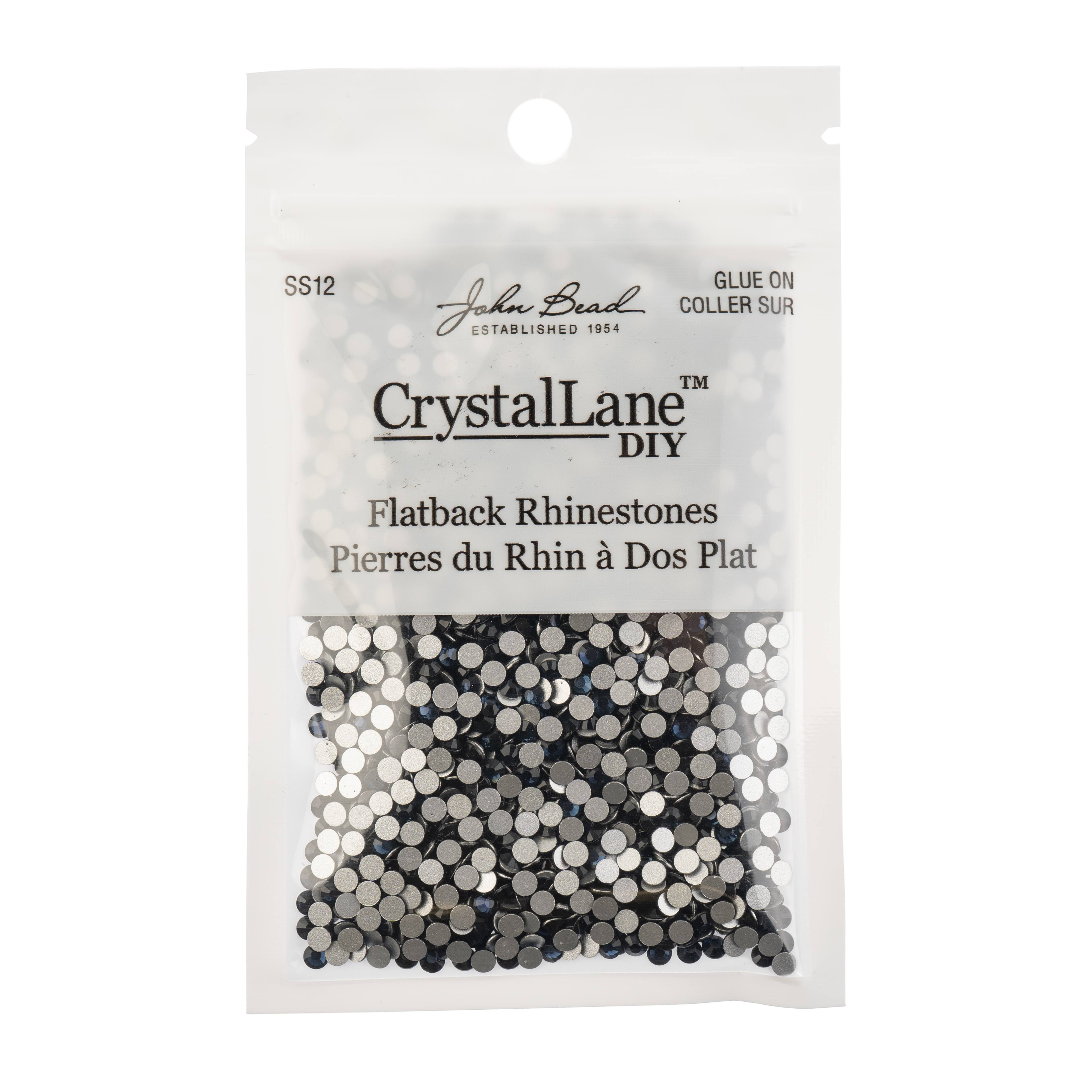 Crystal Lane DIY SS12 Glass Round Flatback Rhinestones, 2880ct.