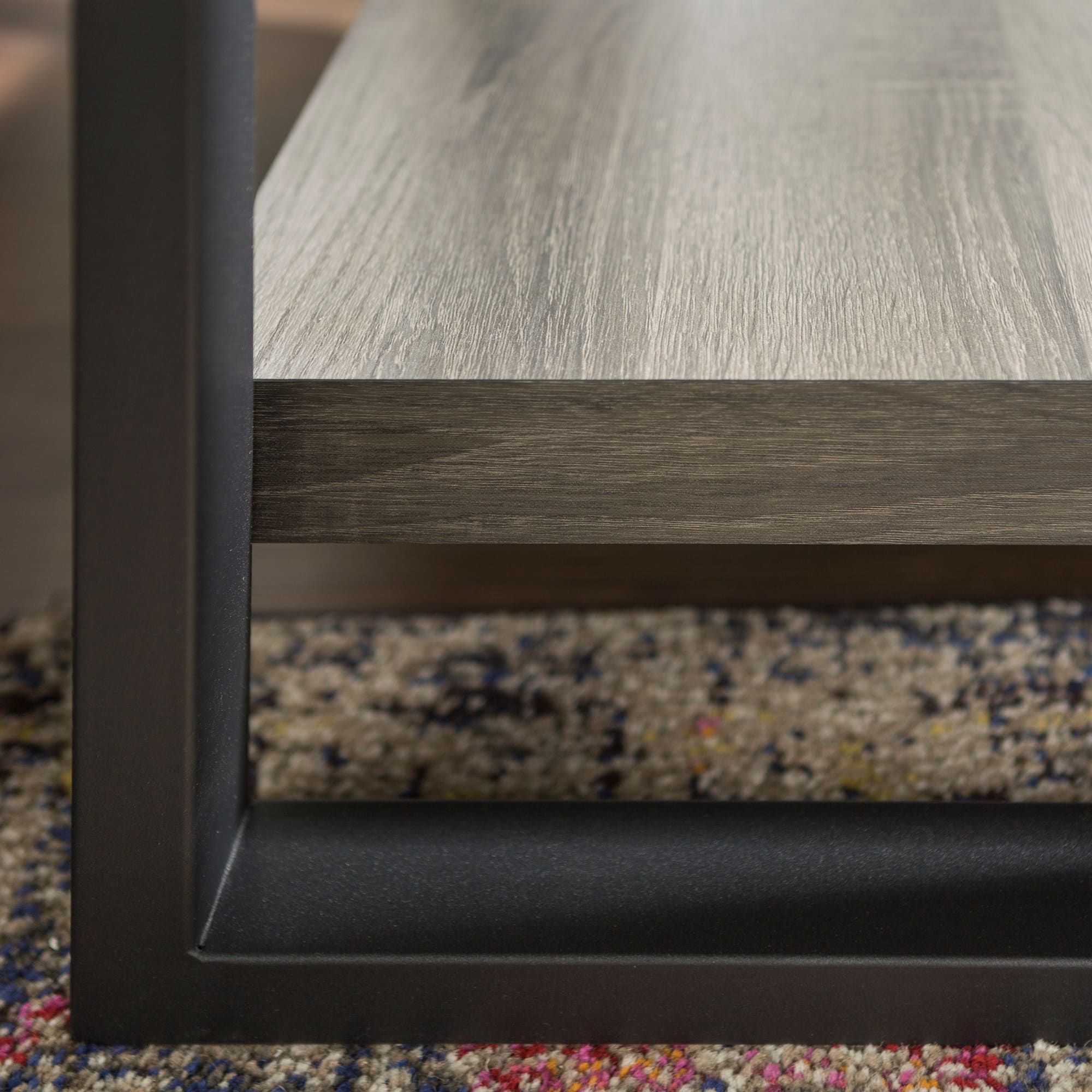 Walker Edison 24" Charcoal Industrial Side Table