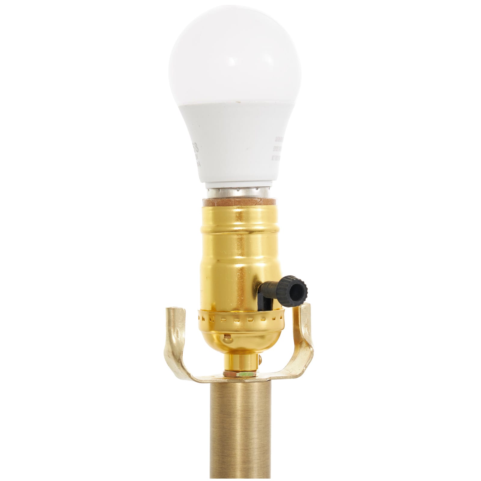2ft. Gold Metal Abstract Tiered Pillar Accent Lamp with Glass Base