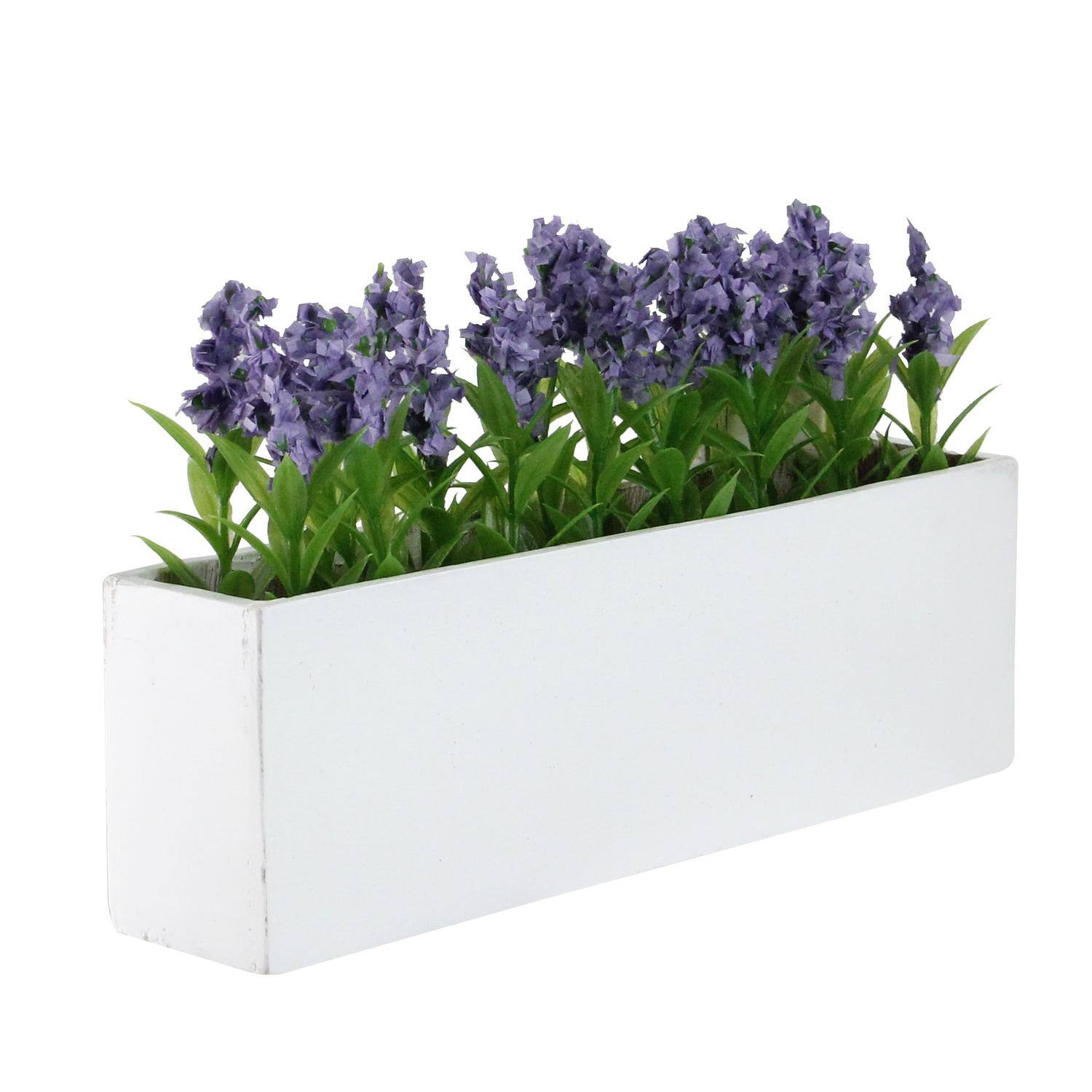 4" Artificial Purple Flowering Lavender Plant Decoration