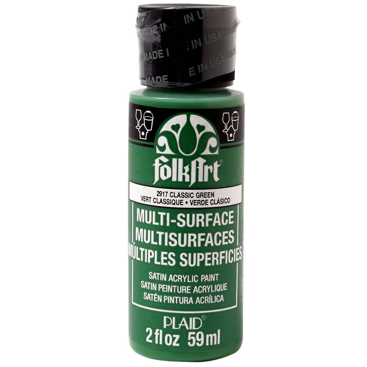 12 Pack: FolkArt® Multi-Surface Satin Acrylic Paint, 2oz.