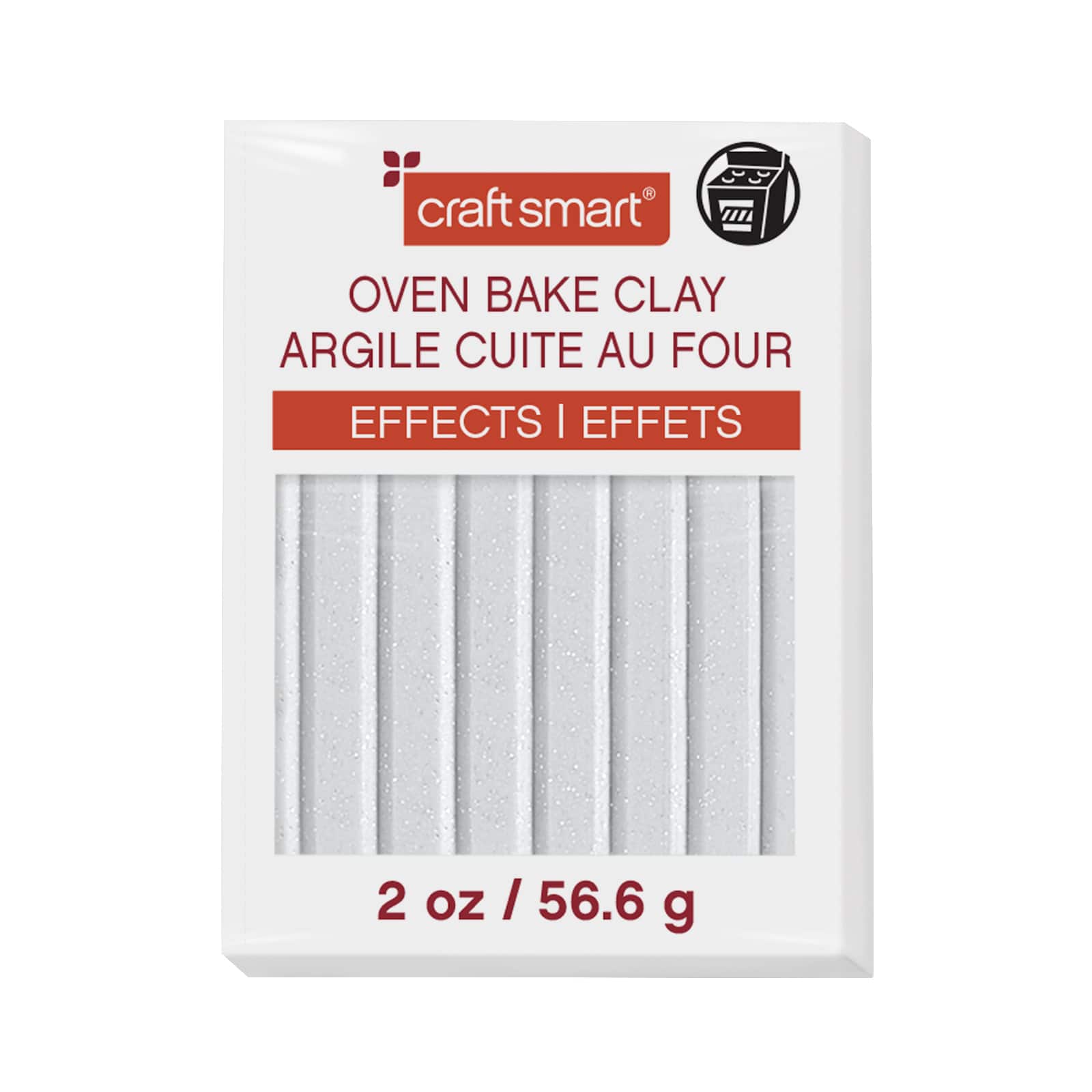 10 Pack: White Glitter Oven Bake Clay Effects by Craft Smart®