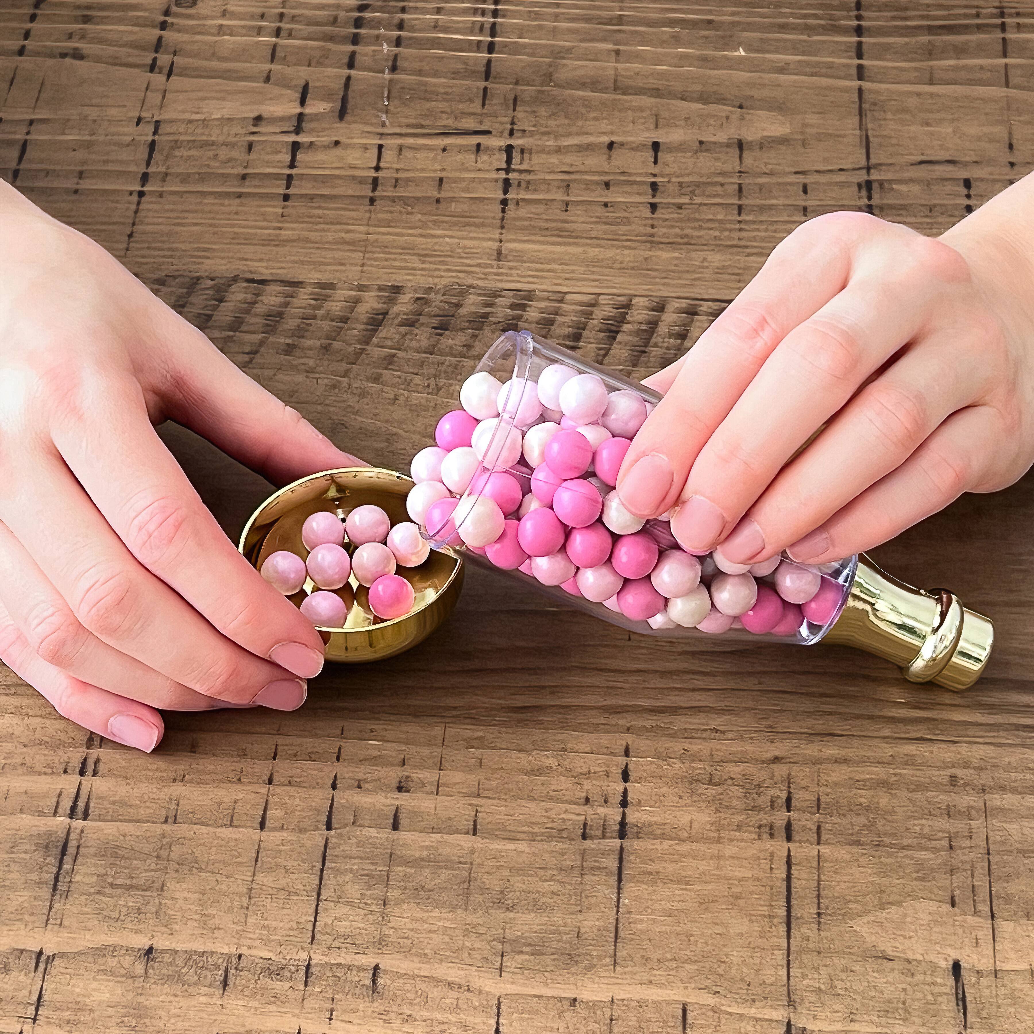 Kate Aspen® Medium Gold Metallic Champagne Bottle Favor Containers, 12ct.