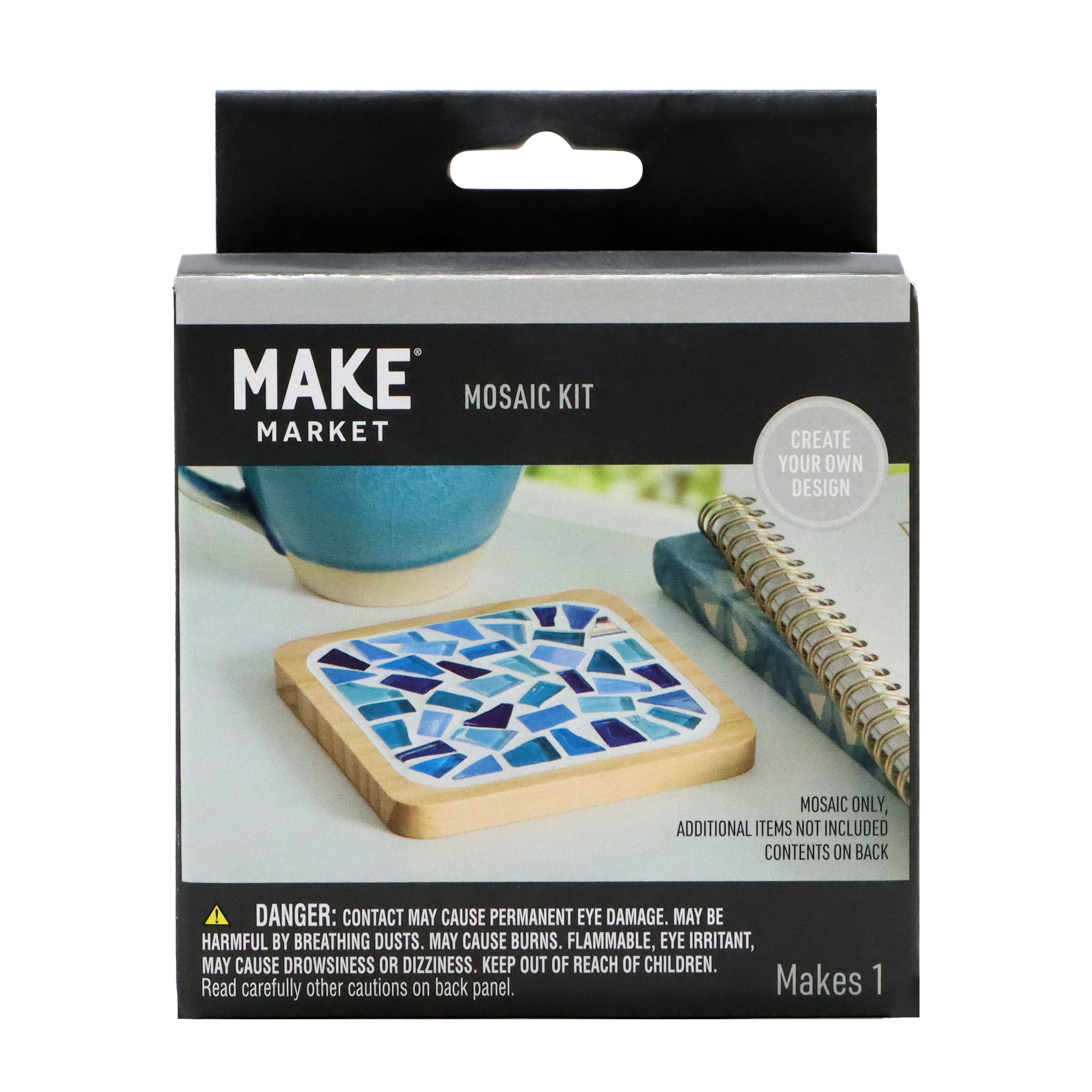4" Square Blue Coaster Mosaic Kit by Make Market®