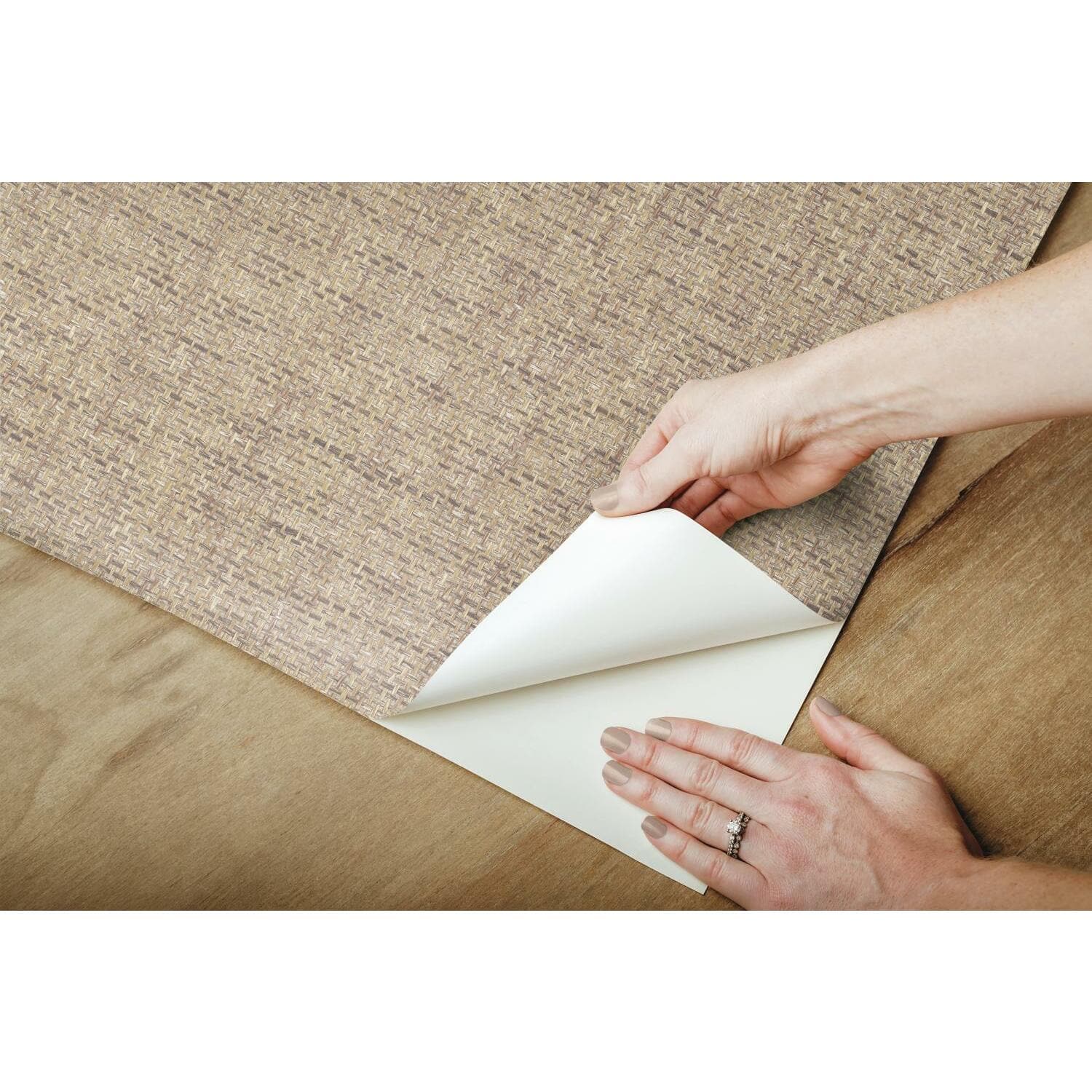 RoomMates Faux Grasscloth Weave Peel & Stick Wallpaper