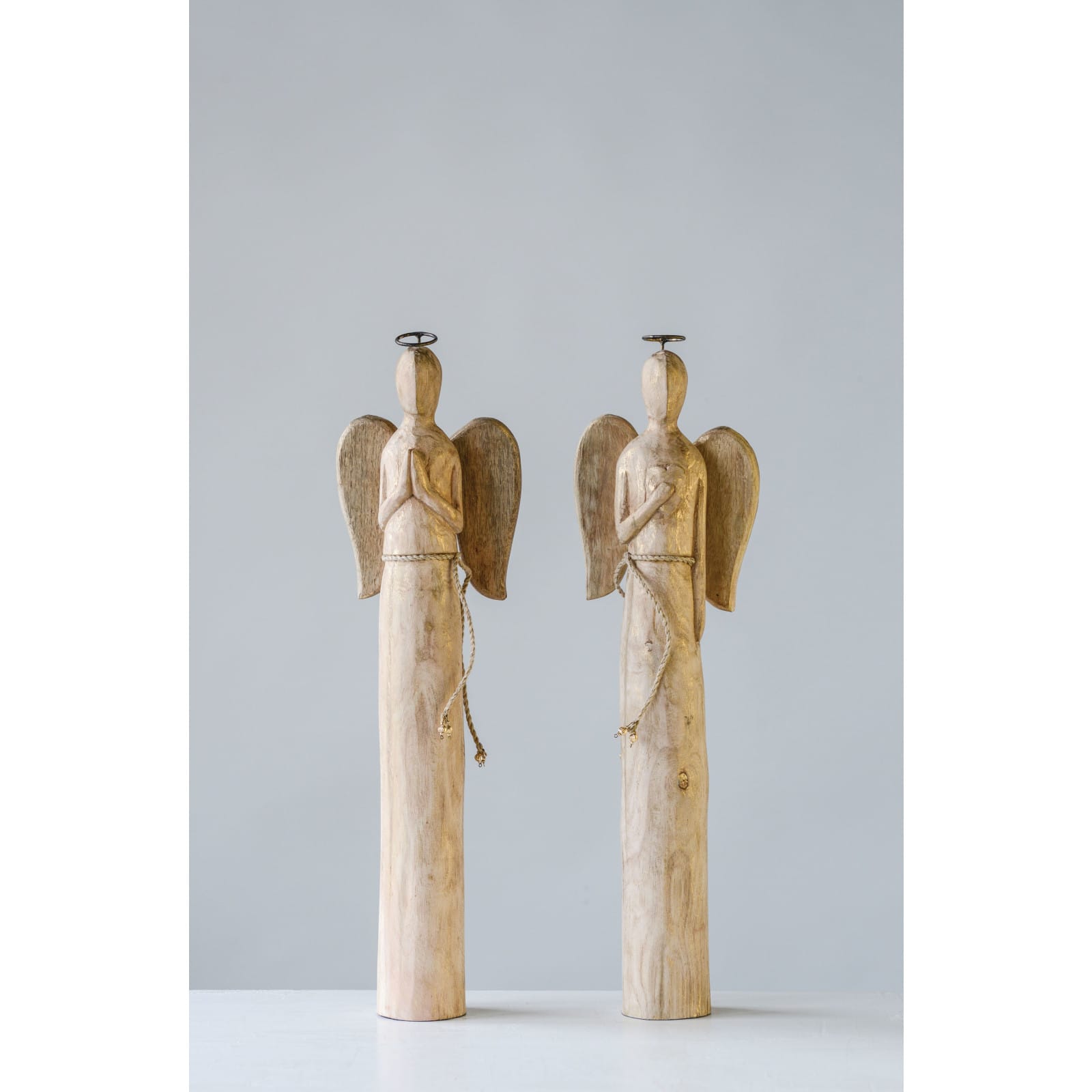 Hello Honey® 24.25" Mango Wood Angel Set
