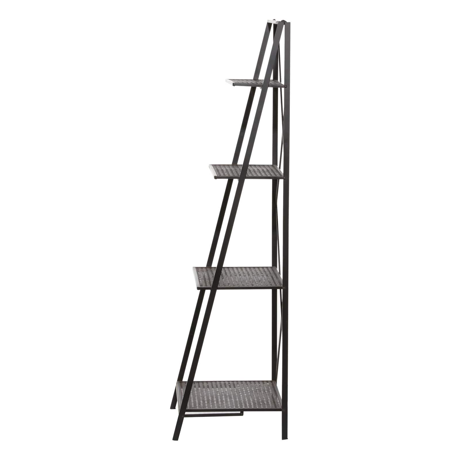 4.75ft. Black Metal Industrial Shelves