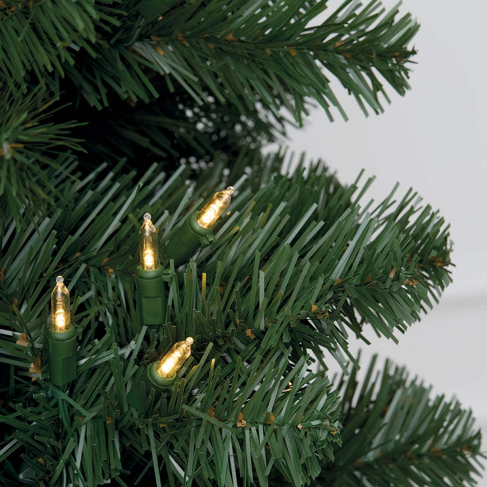 7ft. Pre-Lit Pencil Artificial Christmas Tree, Warm White Mini LED Lights by Ashland®