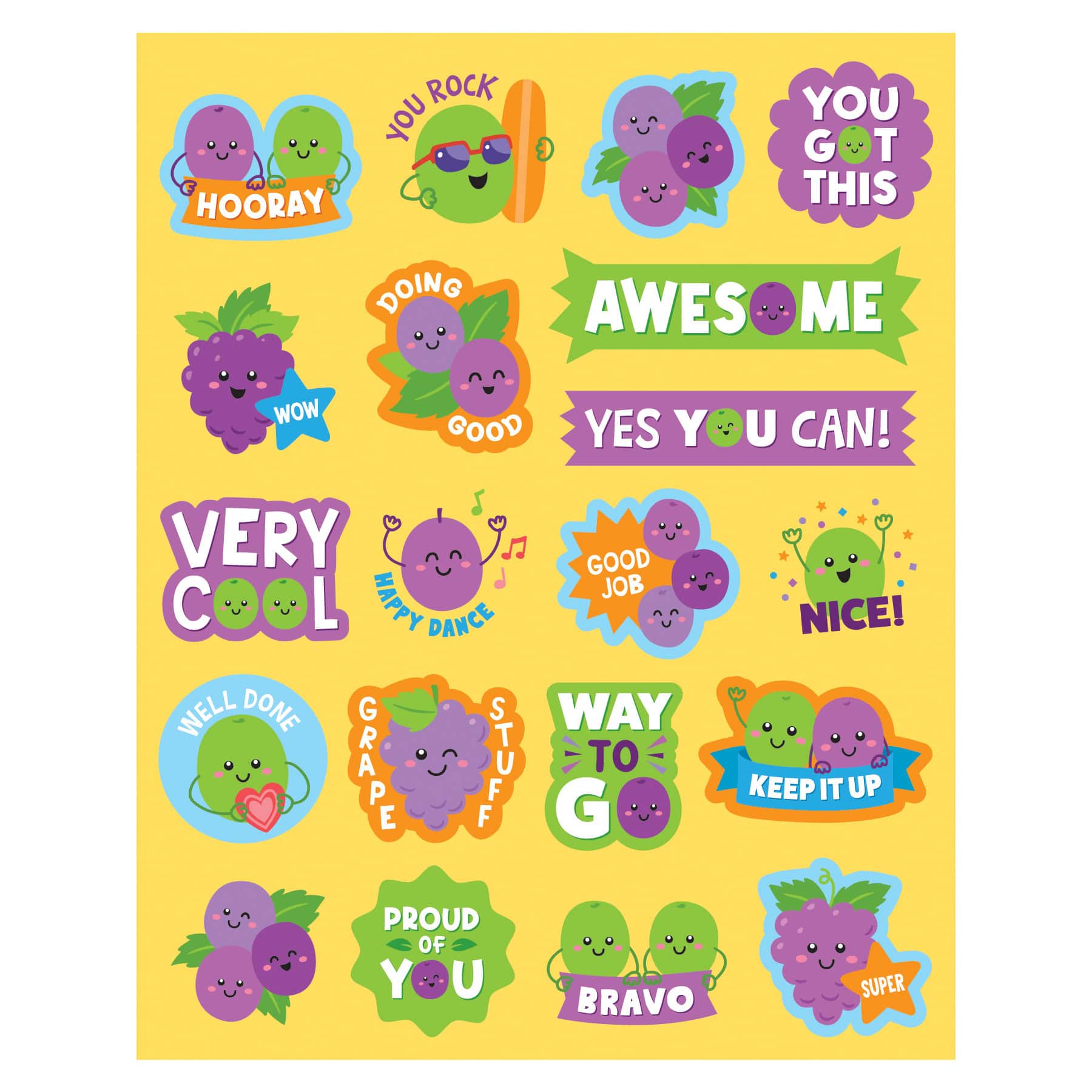 Teacher Created Resources® Grape Smelly Stickers, 6 Packs of 120