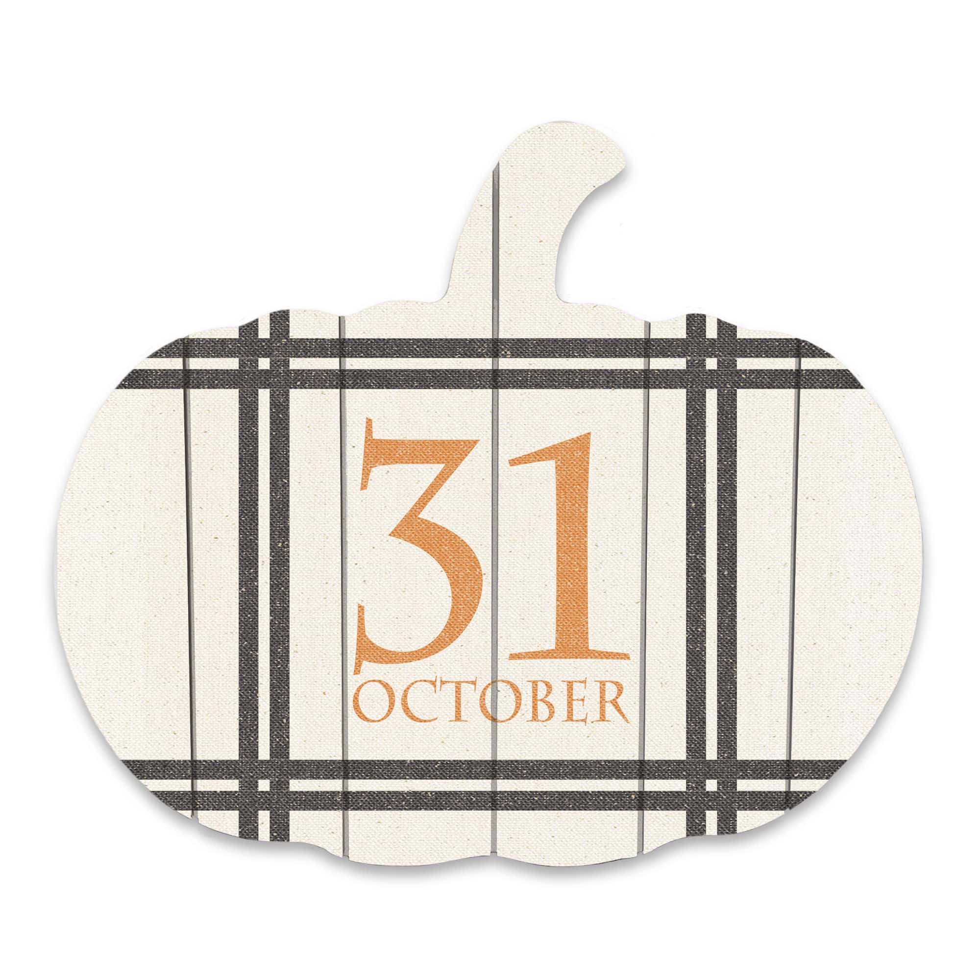 October 31 Pumpkin Shaped Pallet Wood Art