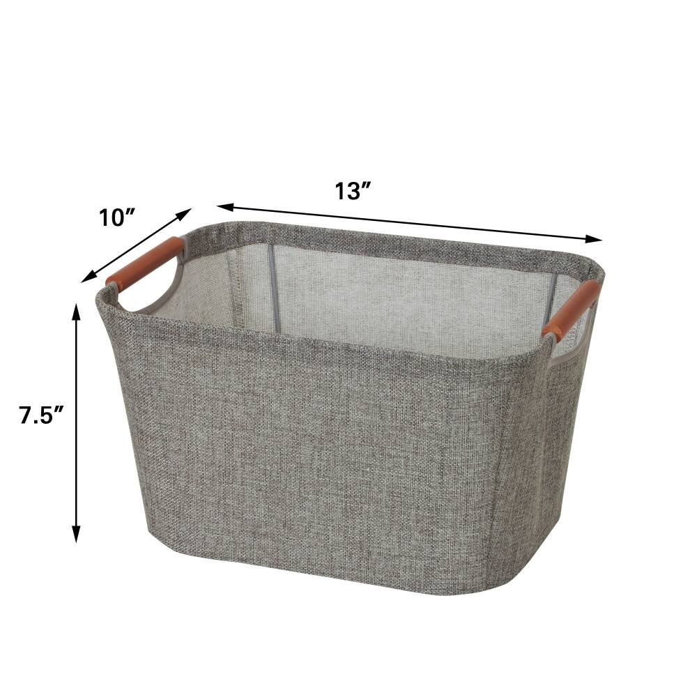 Household Essentials Storage Bin with Wood Handles