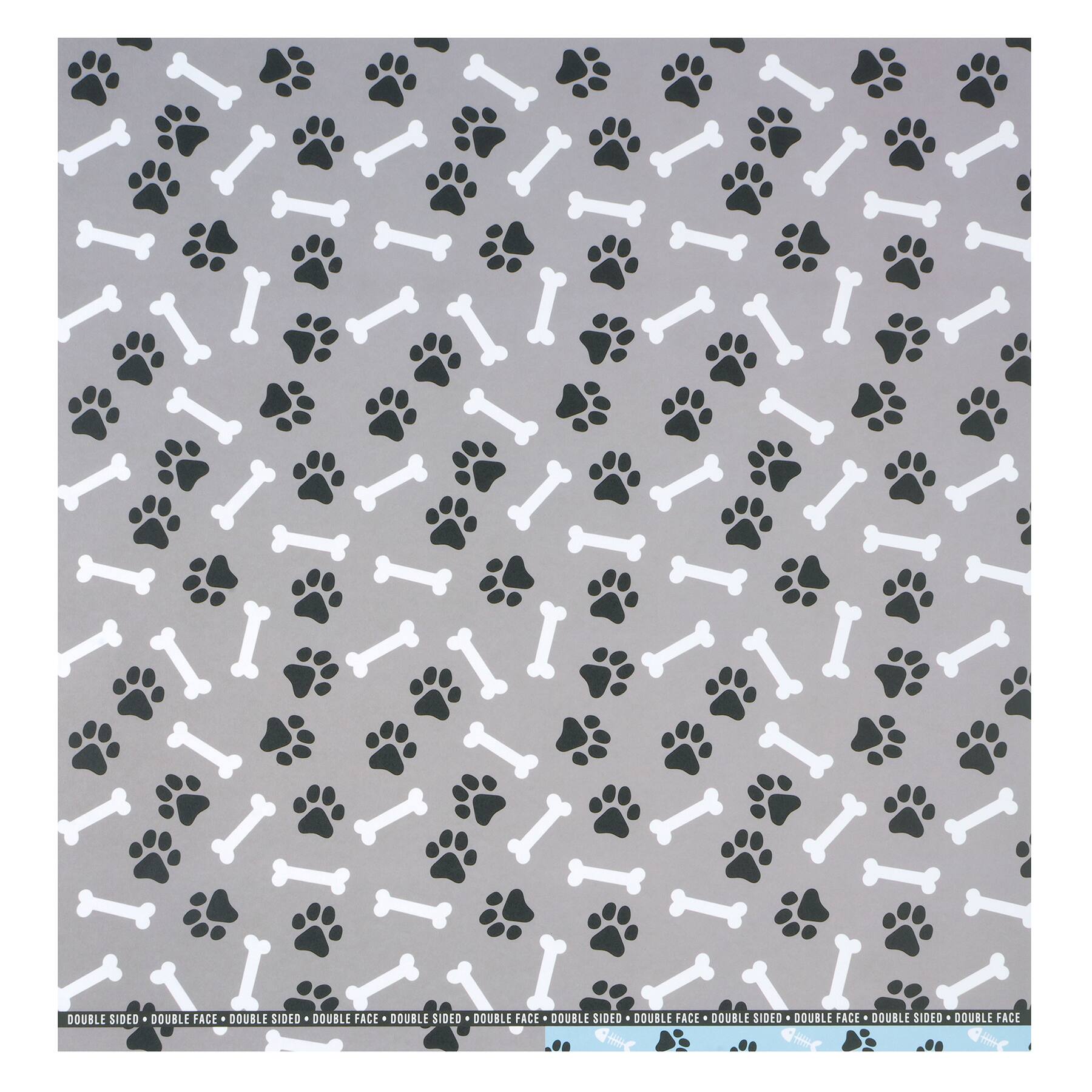 12" x 12" Paw Prints Double-Sided Cardstock Paper by Recollections™