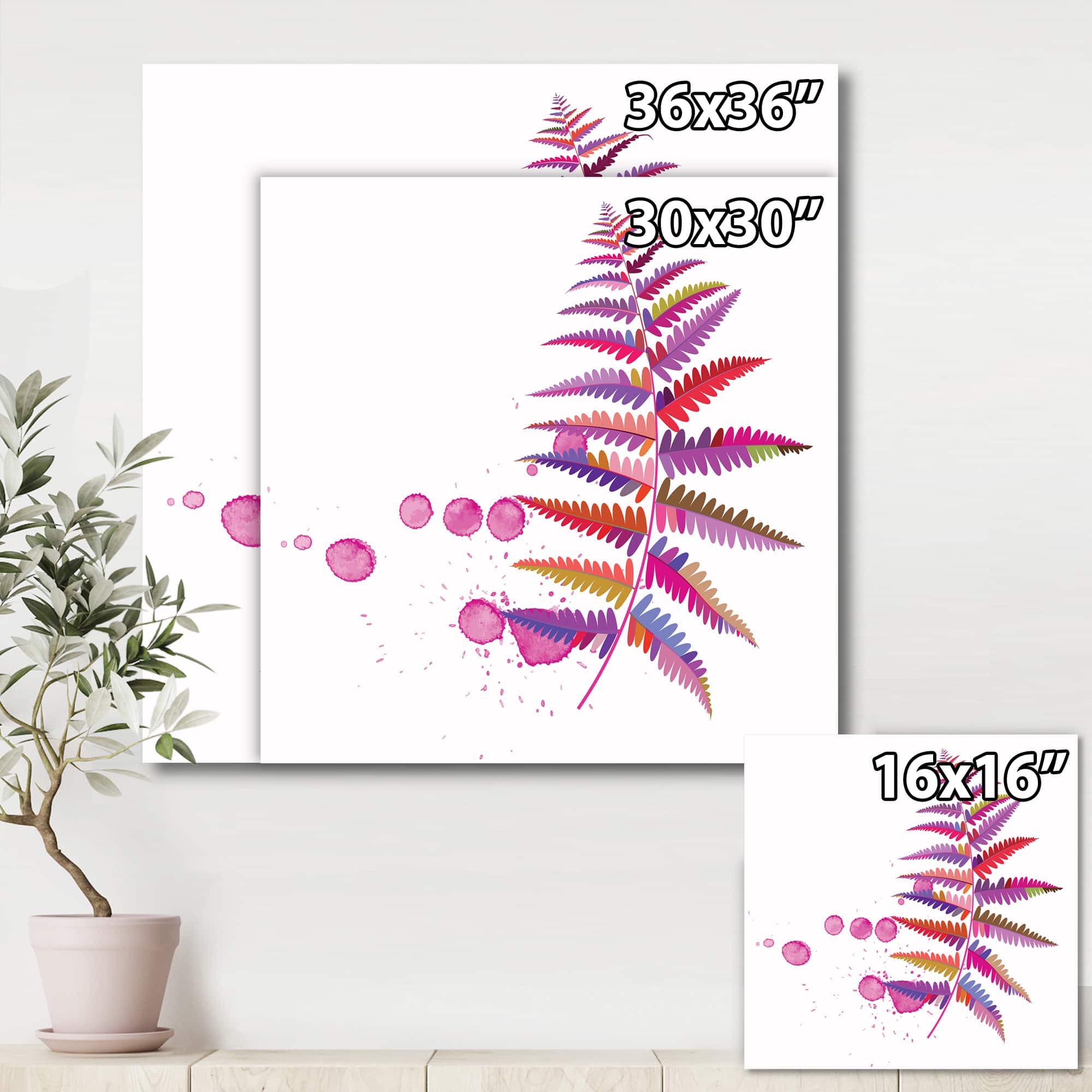 Designart - Purple Fern
