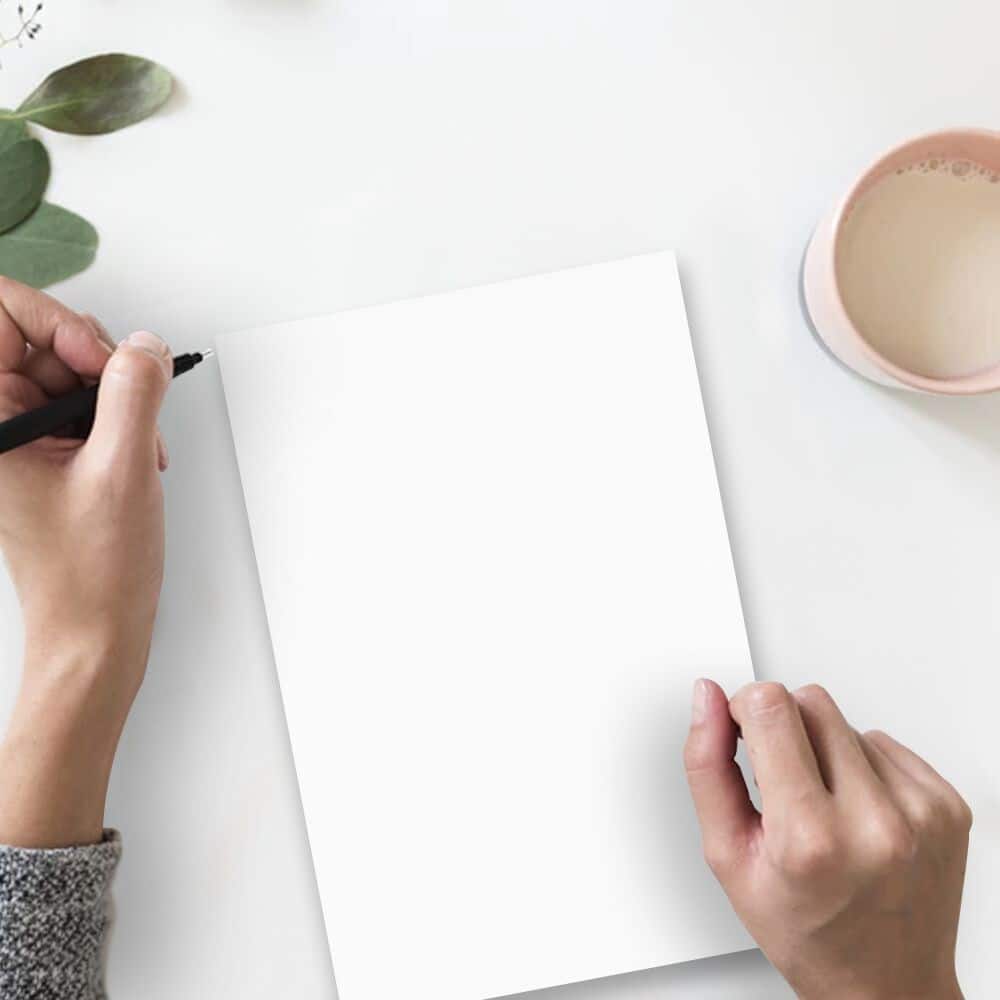 JAM Paper Bright White Wove 8.5" x 11" 28lb. Strathmore Paper, 100 Sheets