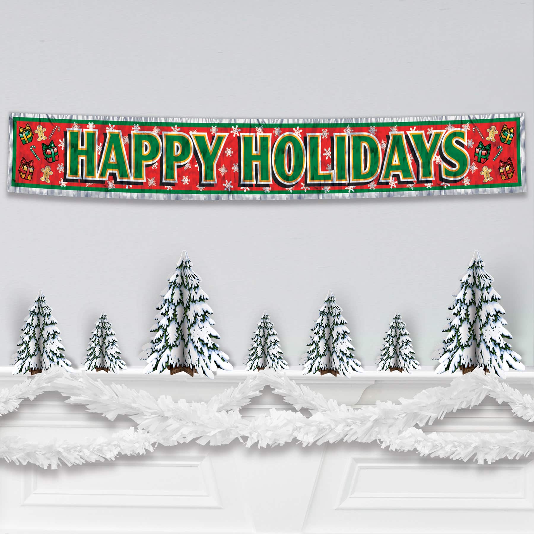 Beistle 15ft. White 6-Ply Metallic Festooning Garland