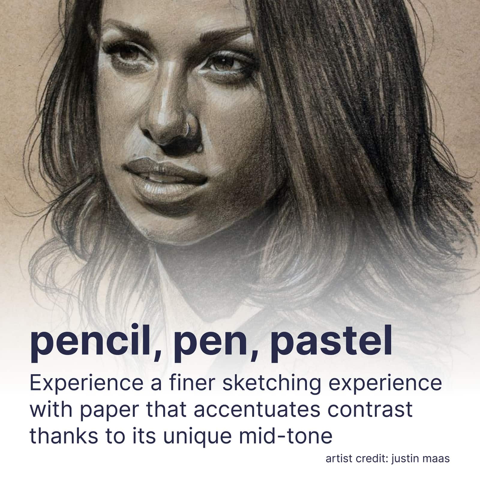 Strathmore Toned Sketch Paper Pad, 400 Series, 50 Sheets, 9" x 12