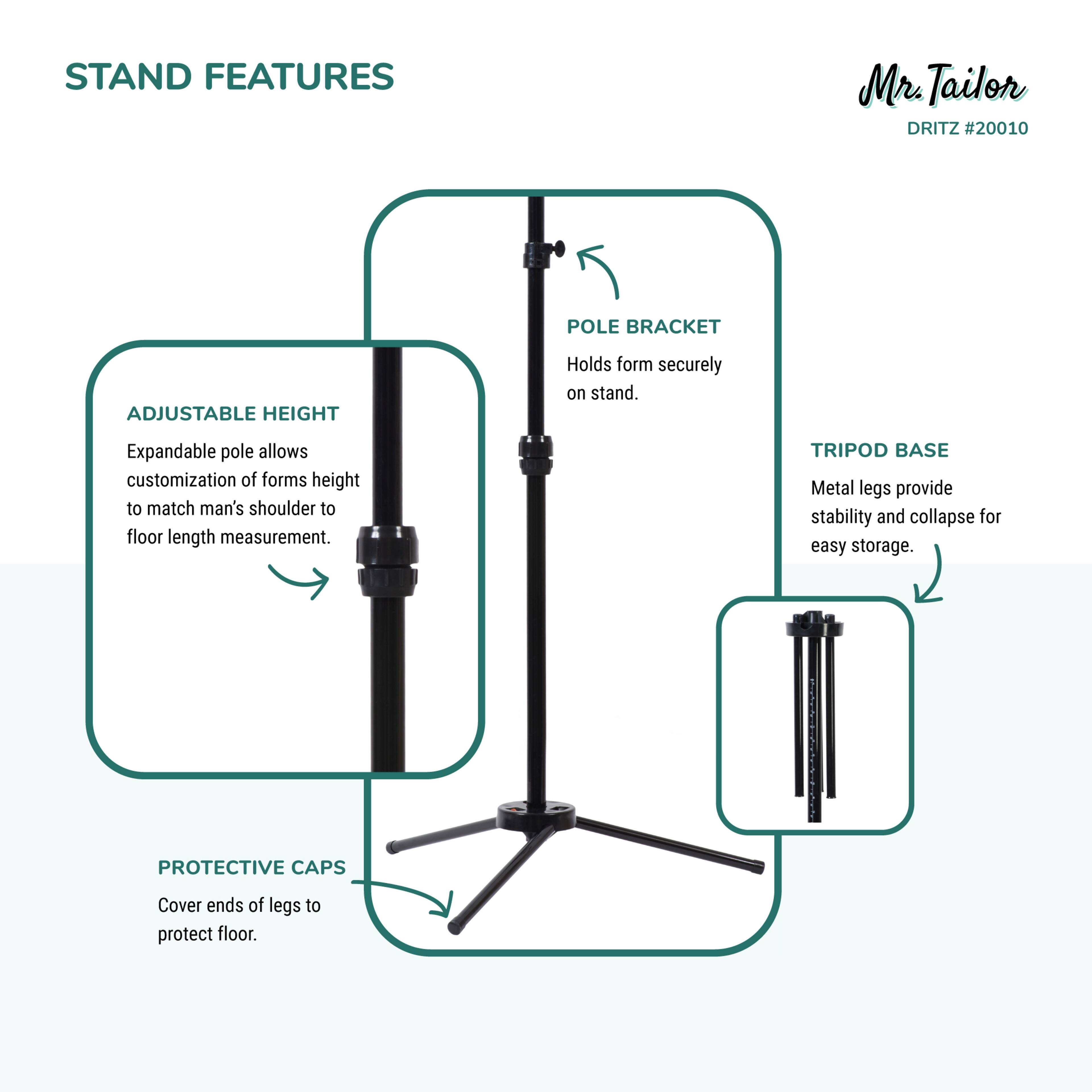 Dritz® Mr. Tailor Male Dress Form with Adjustable Tri-Pod Stand