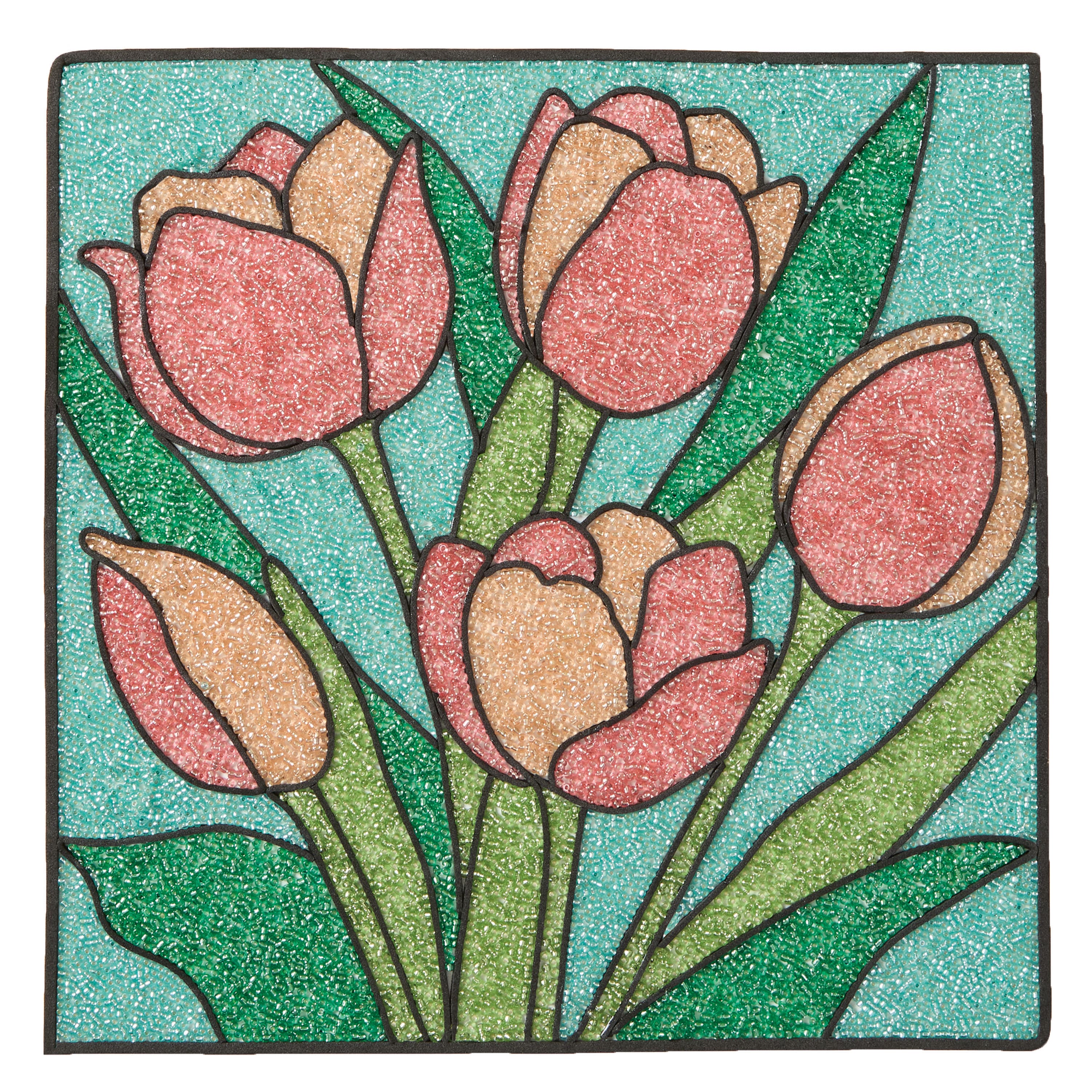 10" x 10" Tulip Bead Art Kit by Make Market