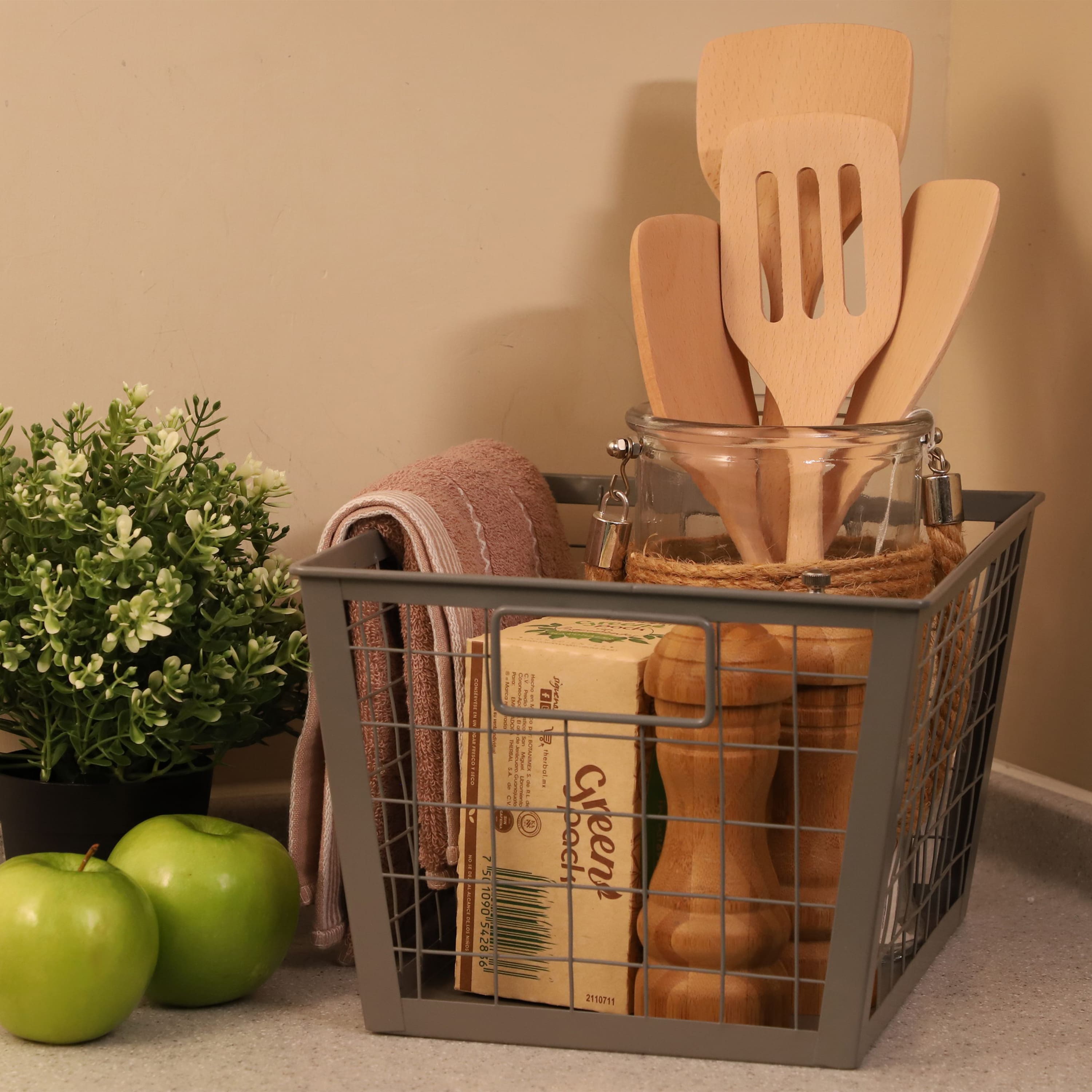 6 Pack: 12.5" Gray Wire Multifunctional Basket