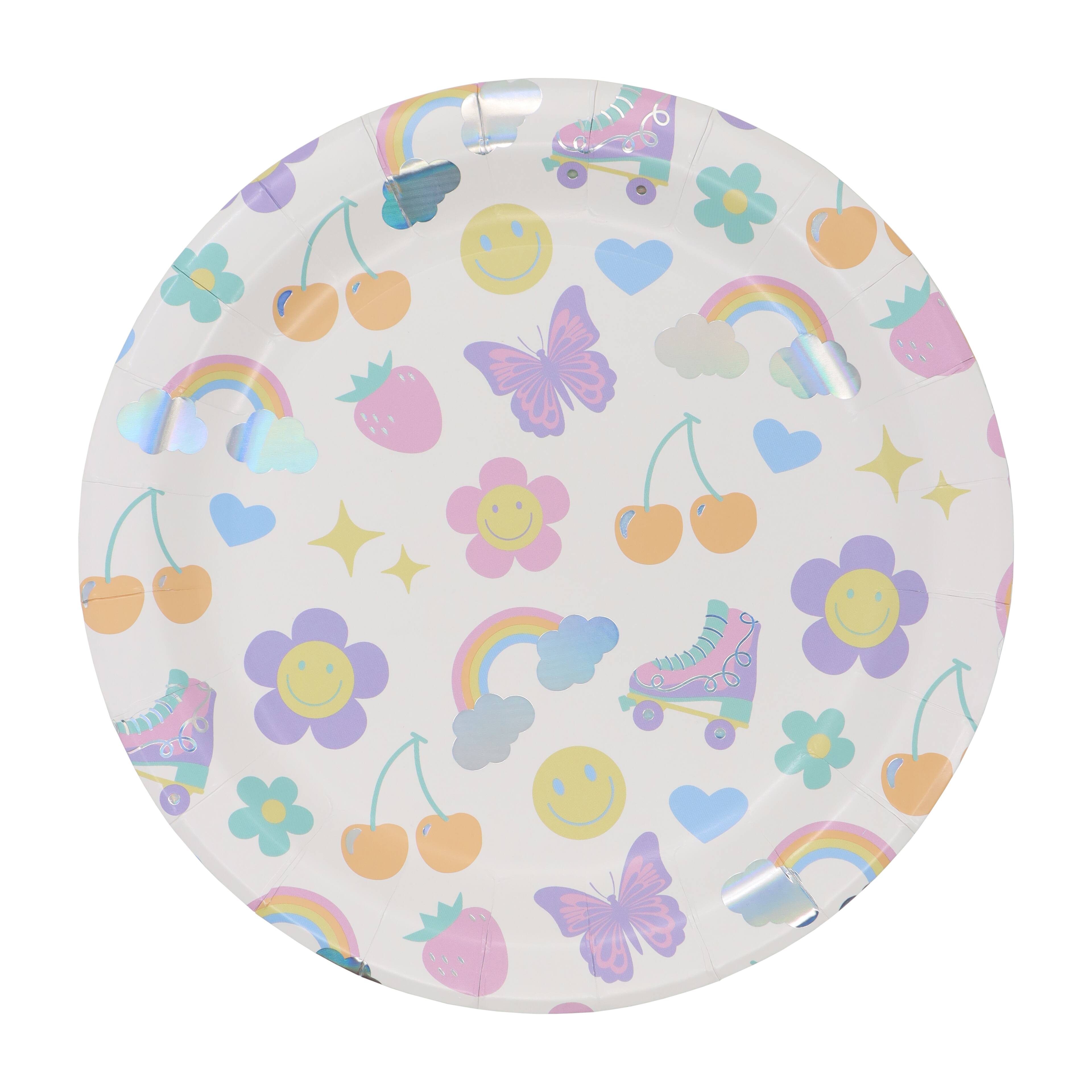 12 Packs: 8 ct. (96 total) 9" Good Vibes Dinner Plates by Celebrate It™
