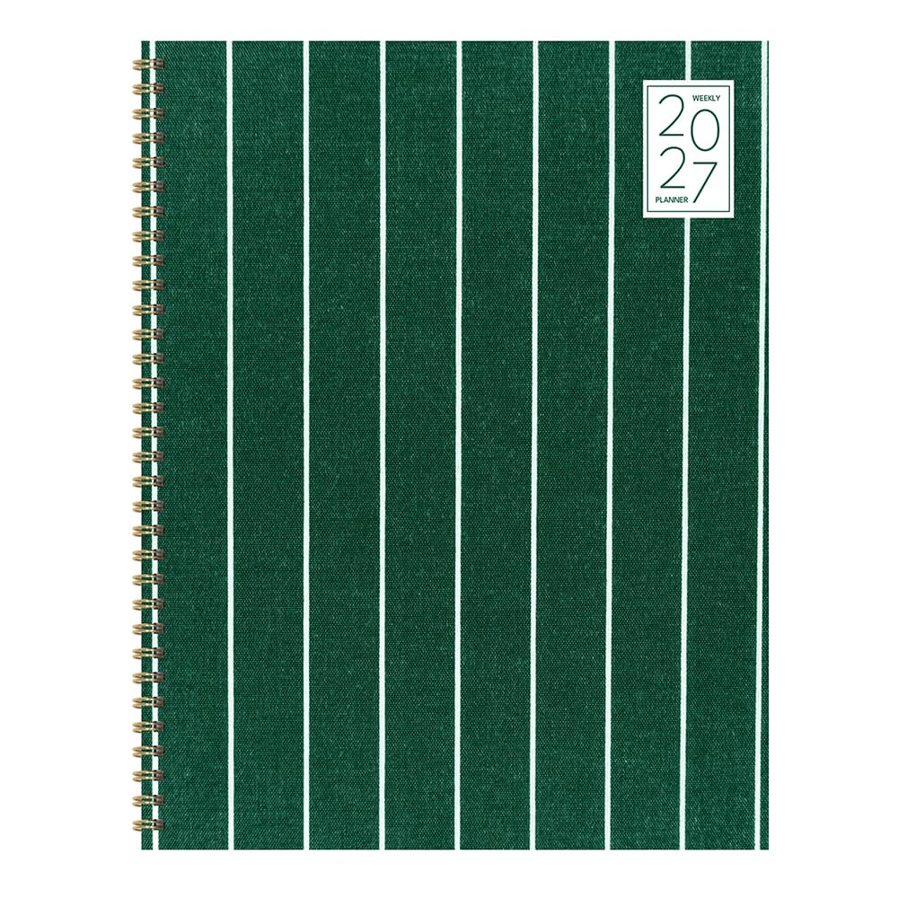 2027 On the Green Stripe Large Weekly Monthly Planner