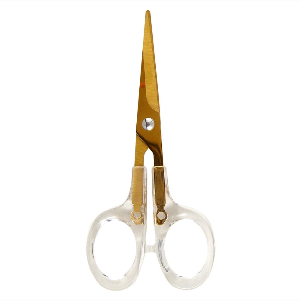 5" Gold & Clear Embroidery Scissors by Loops & Threads®