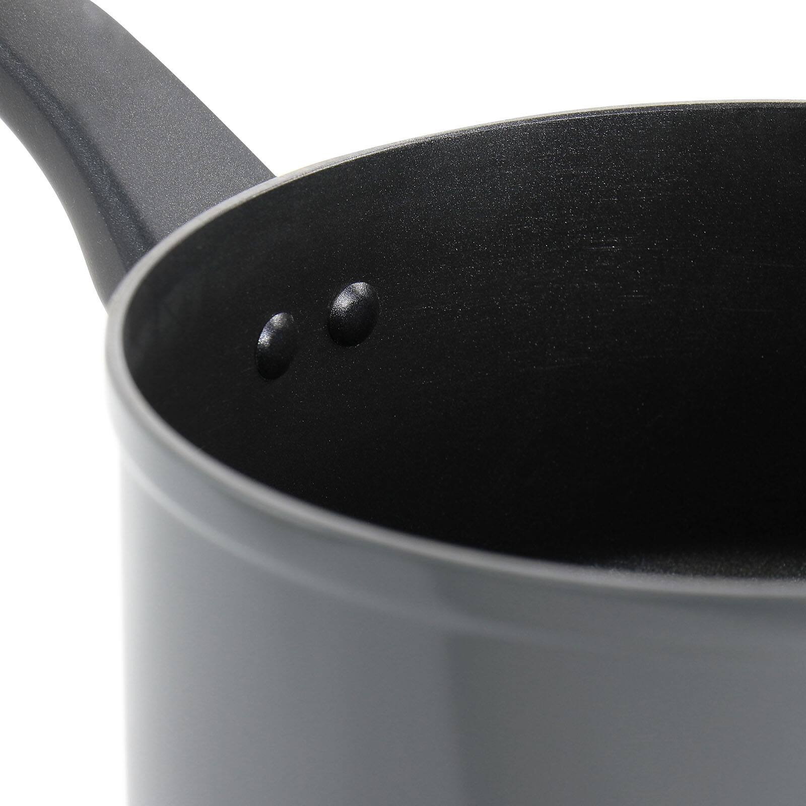 Martha Stewart Everyday 1.6qt. Aluminum Sharkey Gray Saucepan with Lid