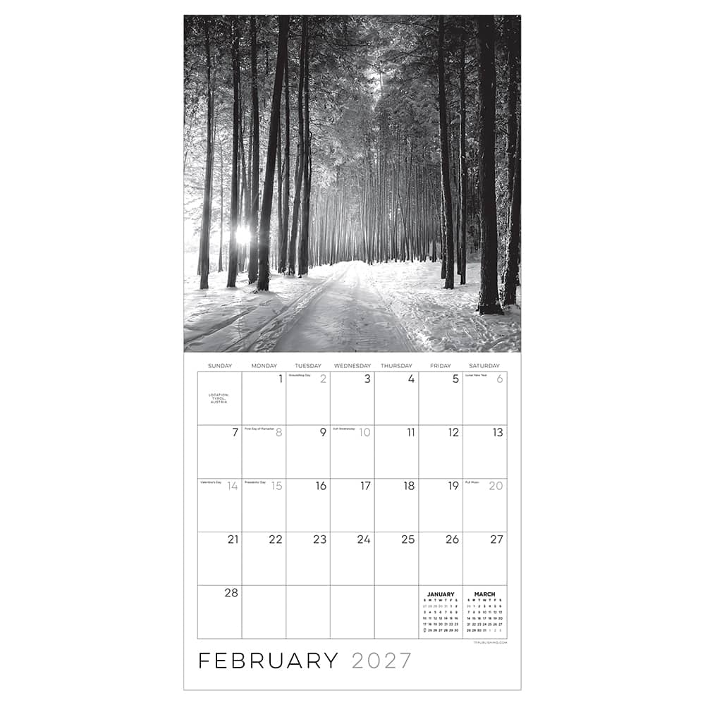 2027 Zen Nature Wall Calendar