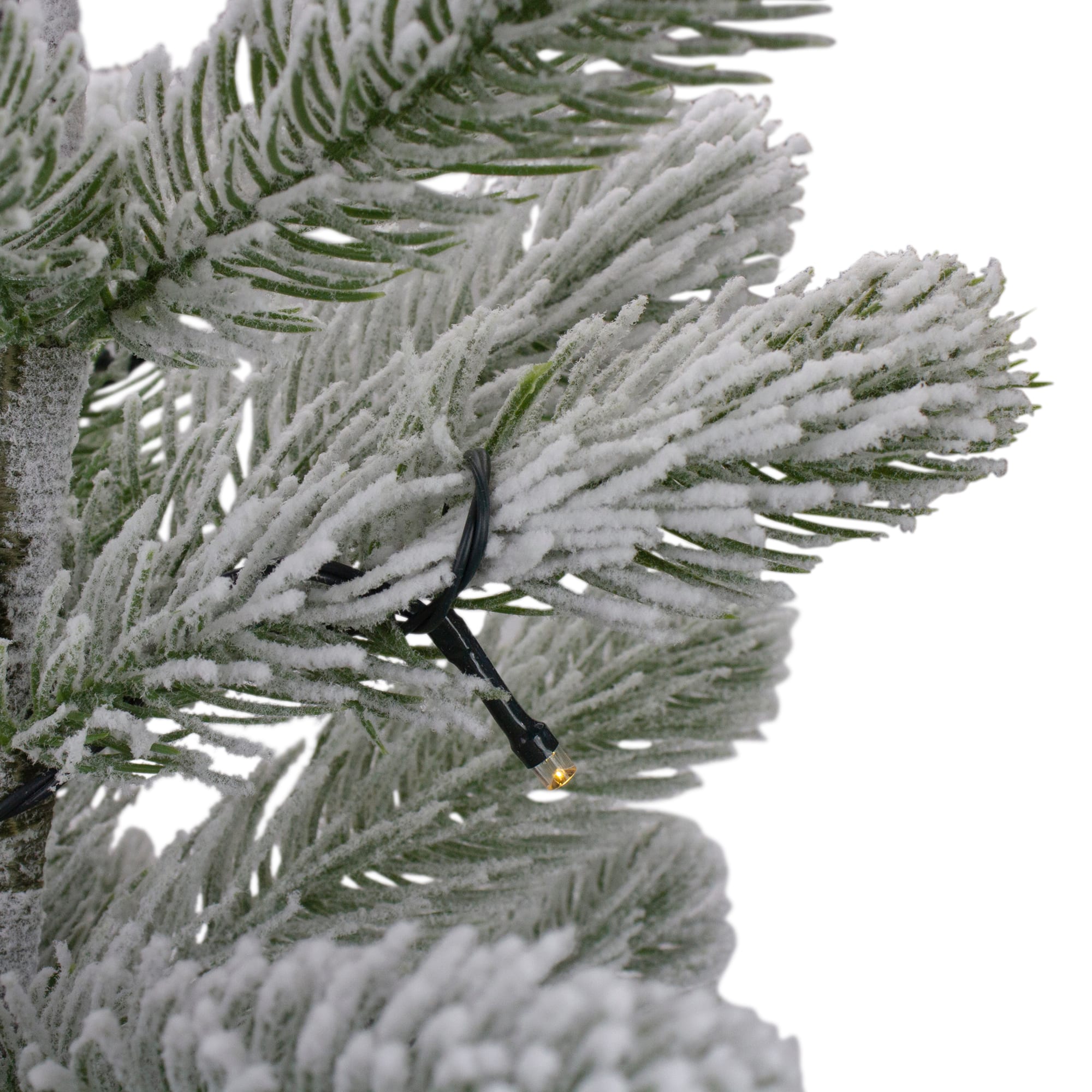 2ft. Pre-Lit Frosted Pine Artificial Christmas Tree in Burlap Pot, Warm White Lights