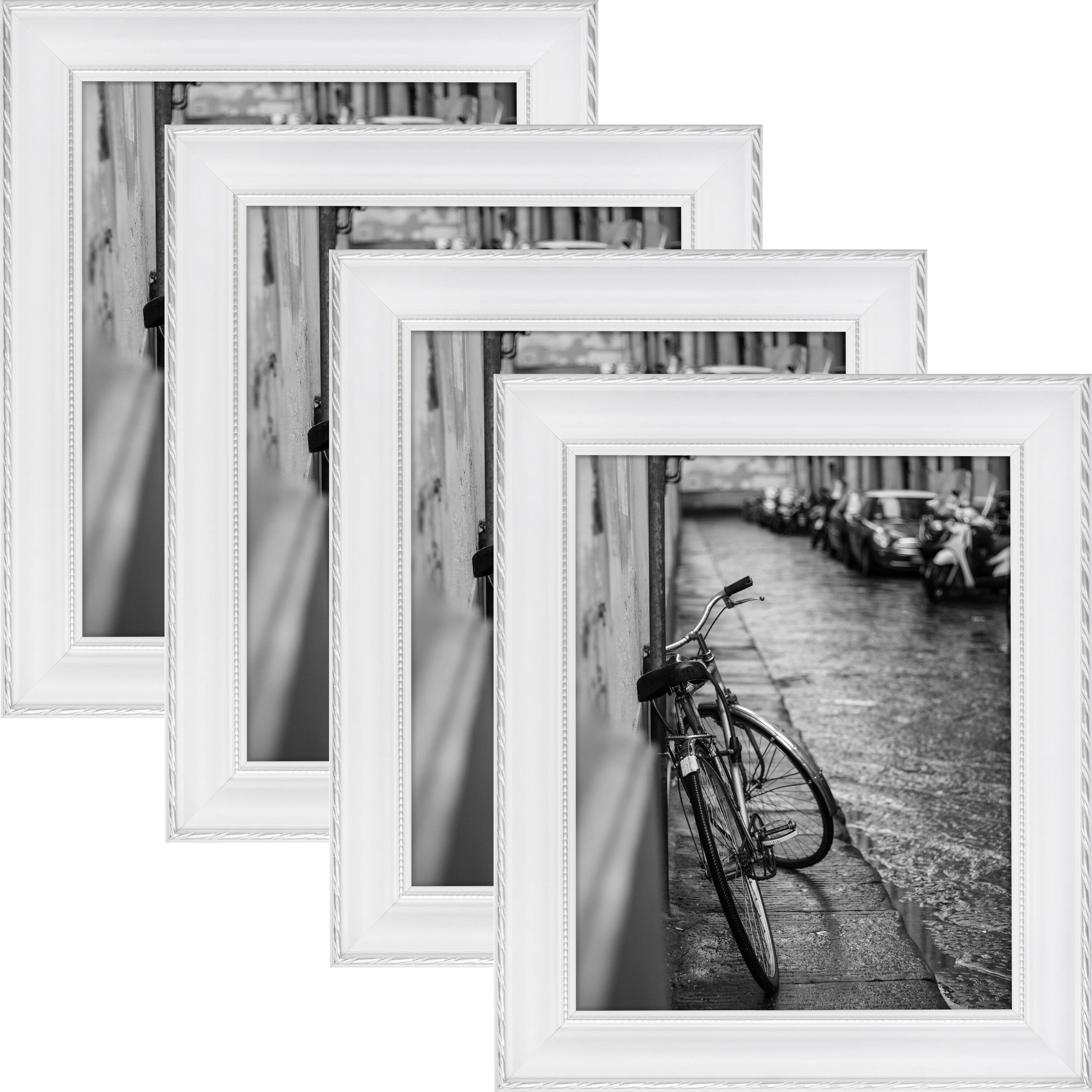 4 Pack Craig Frames Victoria White & Silver Picture Frame