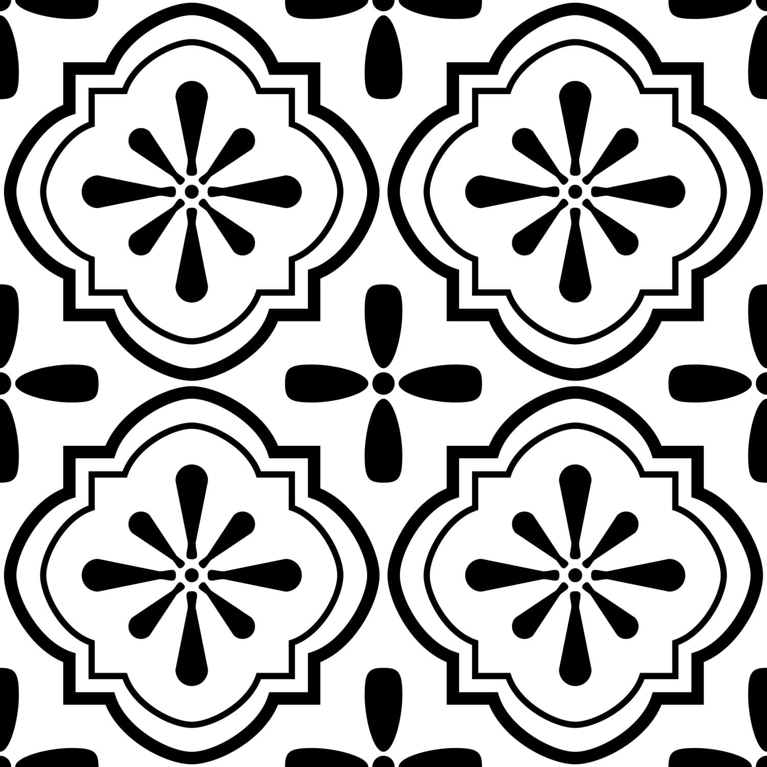 RoomMates Cosmos Black & White Peel & Stick Floor Tile