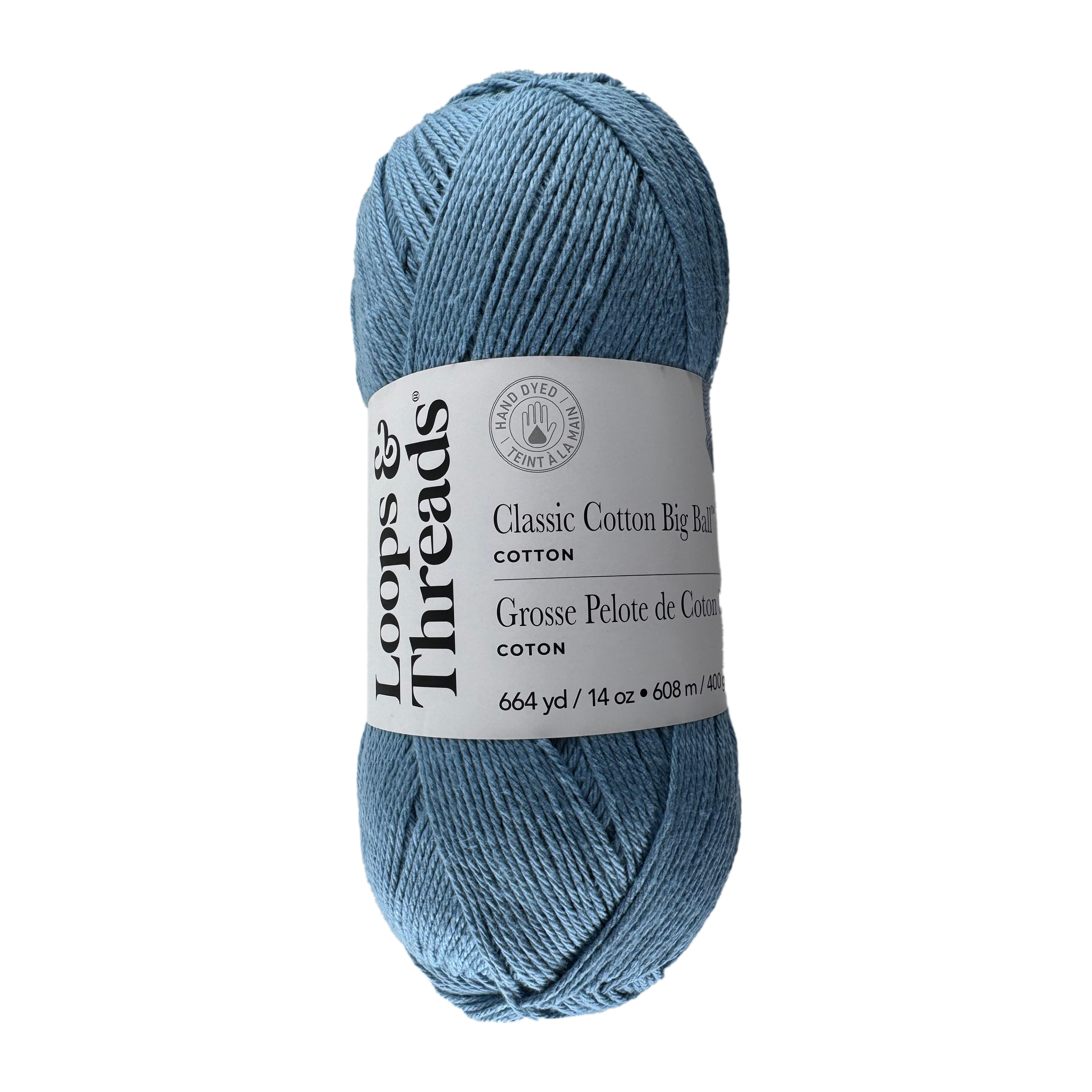 Classic Cotton Big Ball™ Solid Yarn by Loops & Threads®